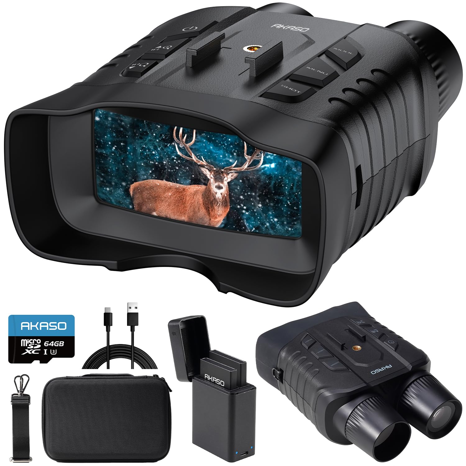 AKASO Seemor-200 Night Vision Goggles - 4K Full Color Night Visio by AKASO - Angle View 9