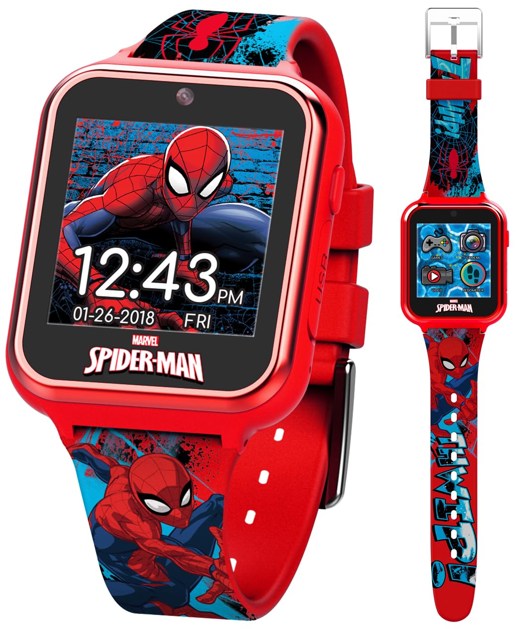 Accutime Marvel Spider-Man Red Educational Touchscreen Smart Watch Toy - View 1