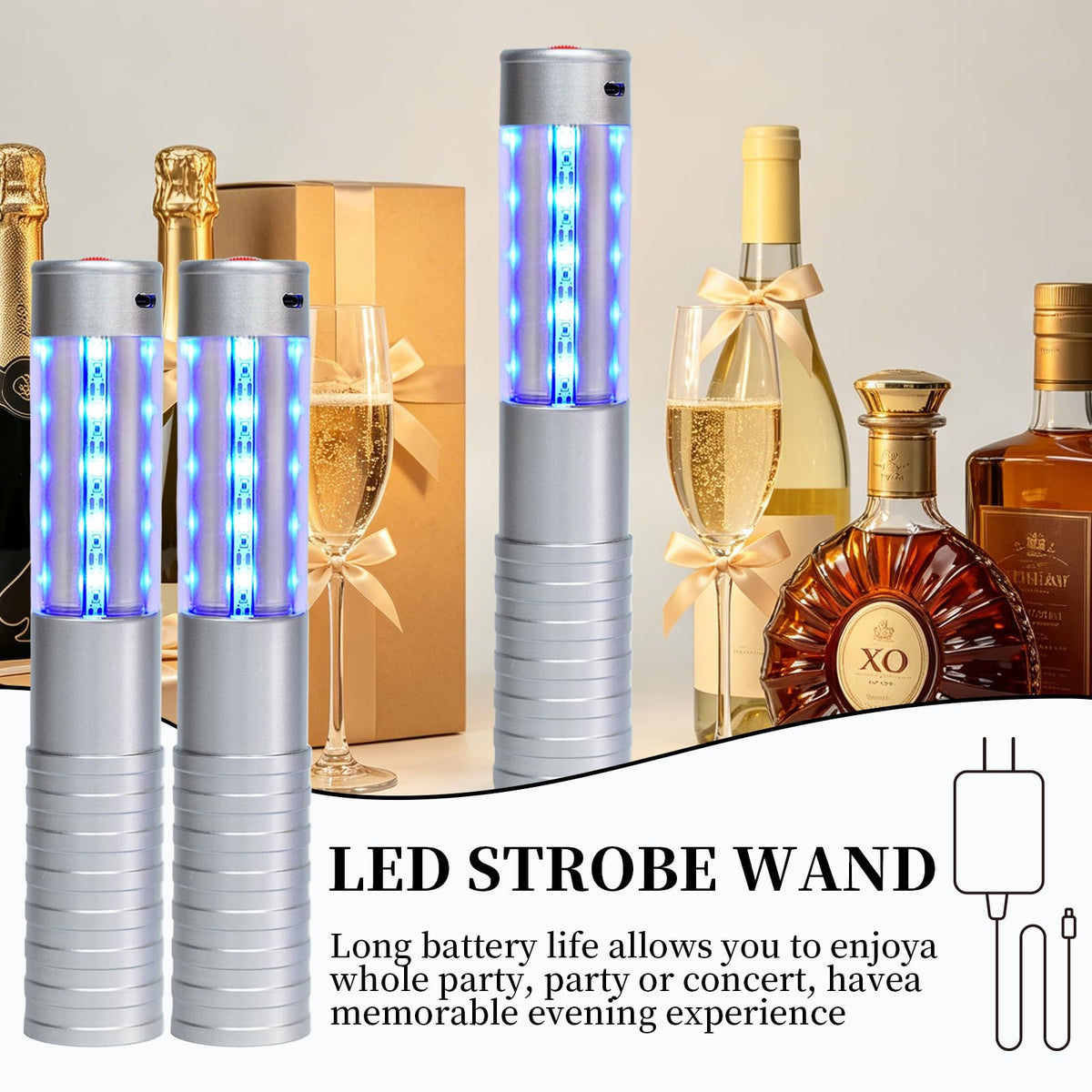 Strobe Bottle Girl Lights LED Bottle Service Lights Baton - HKKCHKKC Official Imagery - 8