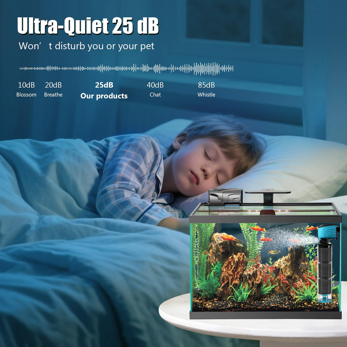 Submersible Aquarium Filter Upgraded 100 300 Gallon Fish - Aulofee Official Imagery - 7