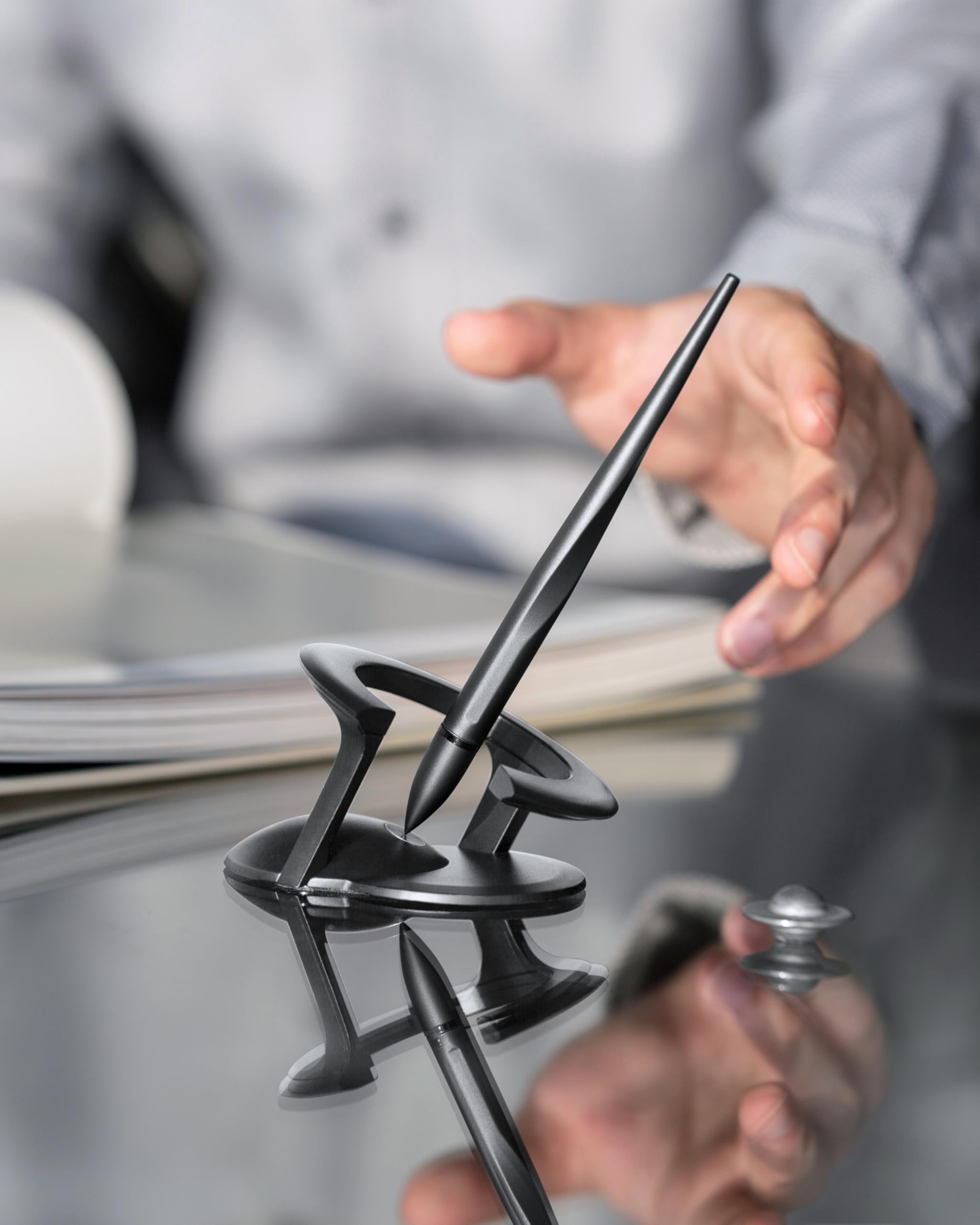 novium Hoverpen Interstellar - Space Black, Ballpoint Pen by novium - Angle View 2