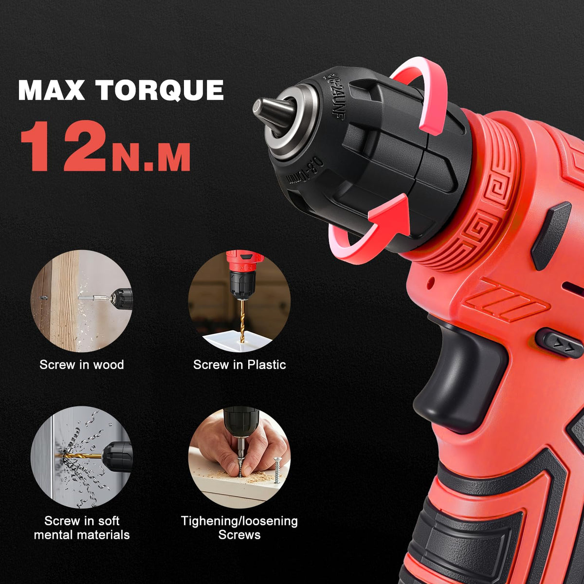 157 Piece Tool Set 8V Cordless Drill Set Hand Tool Kit for - SOARFLY Official Imagery - 5