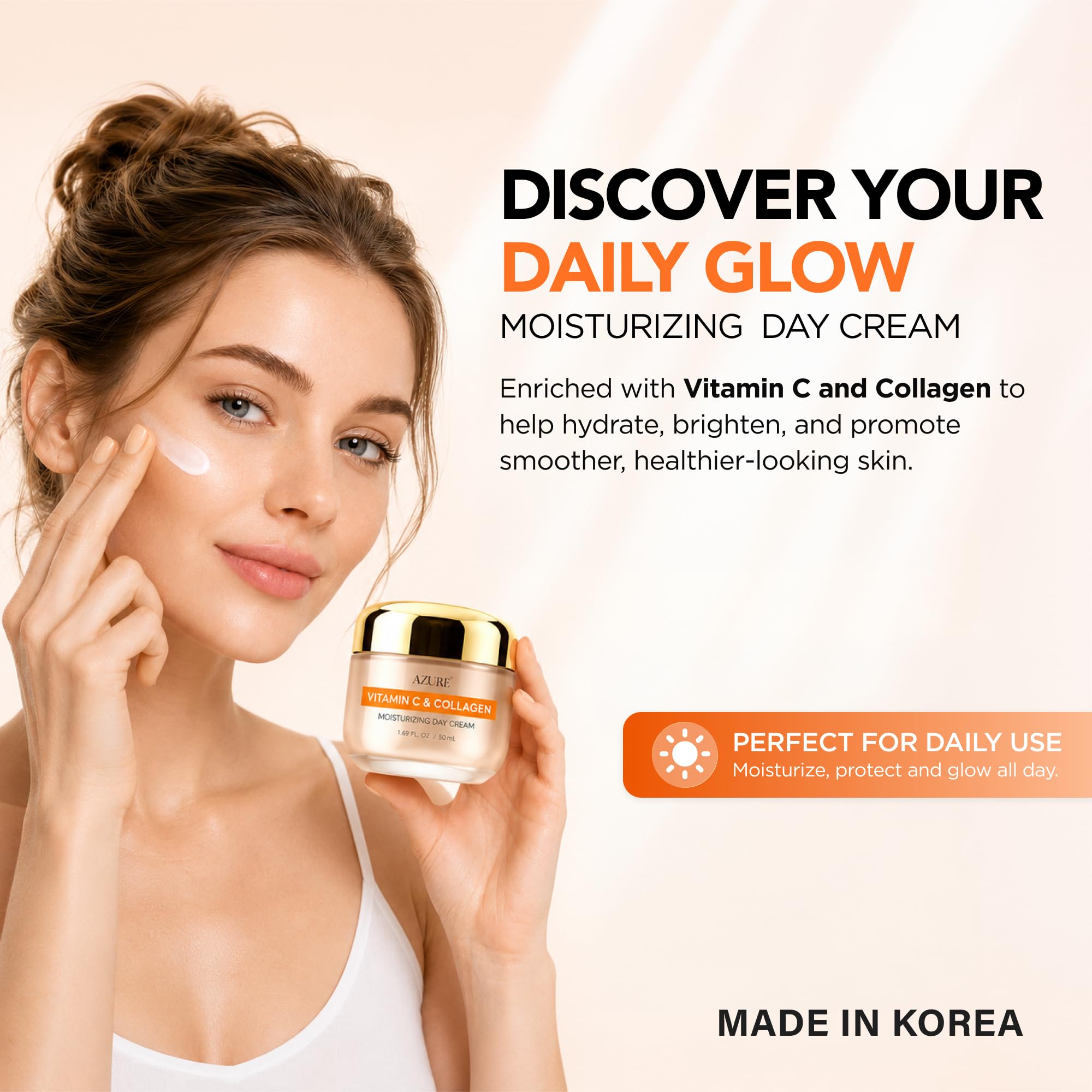 Vitamin C Face Cream with Collagen Brightening Moisturizer 1 - Azure Cosmetics Official Product Imagery - 4