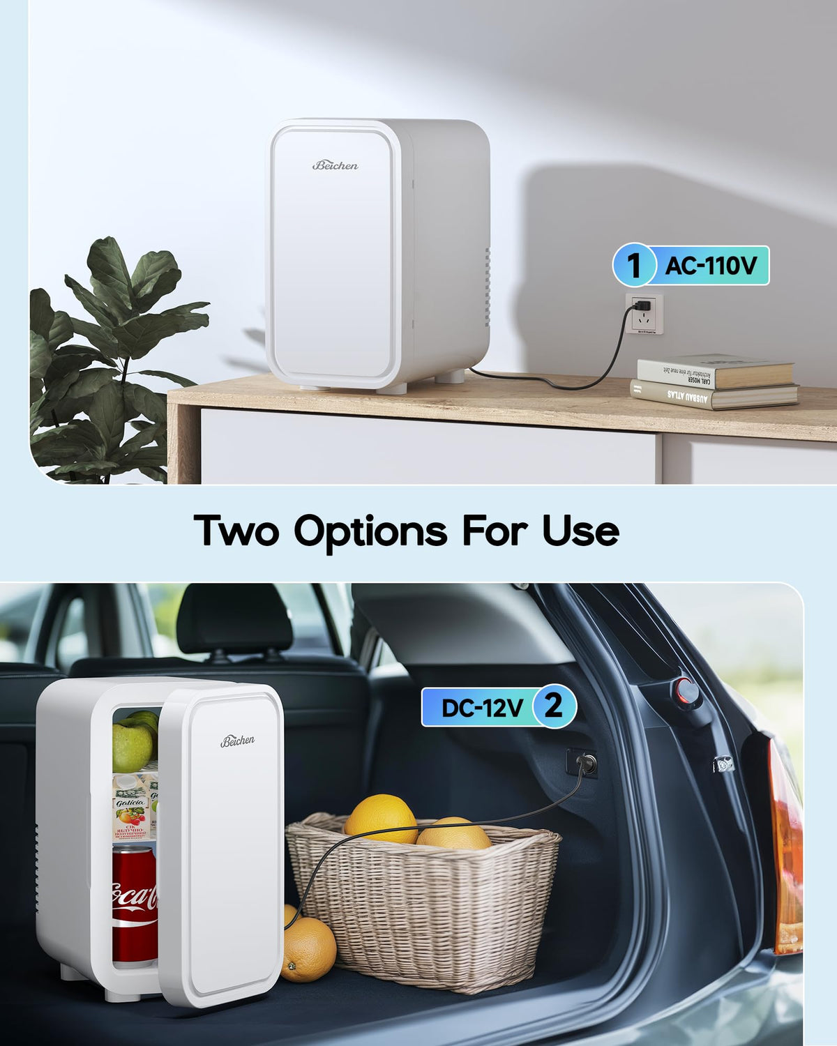 Mini Fridge 6 Liter 8 Can Small Fridge for Bedroom Car - BEICHEN Official Imagery - 7