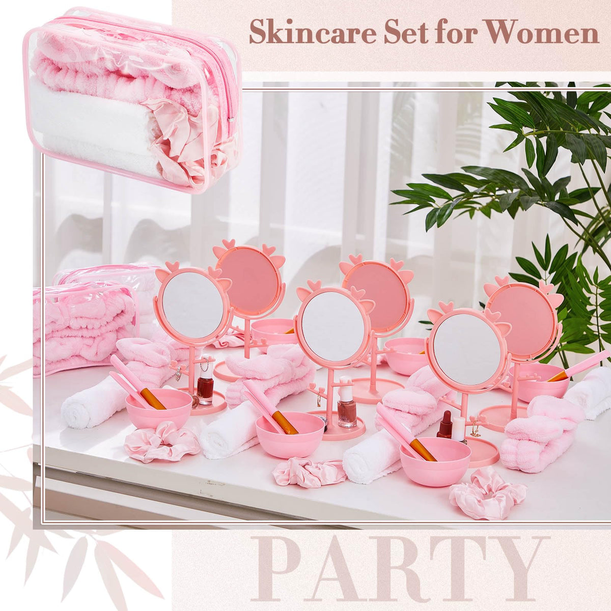 Shinylin 8 Set Spa Sleepover Party Supplies Pink - Shinylin Official Imagery - 7