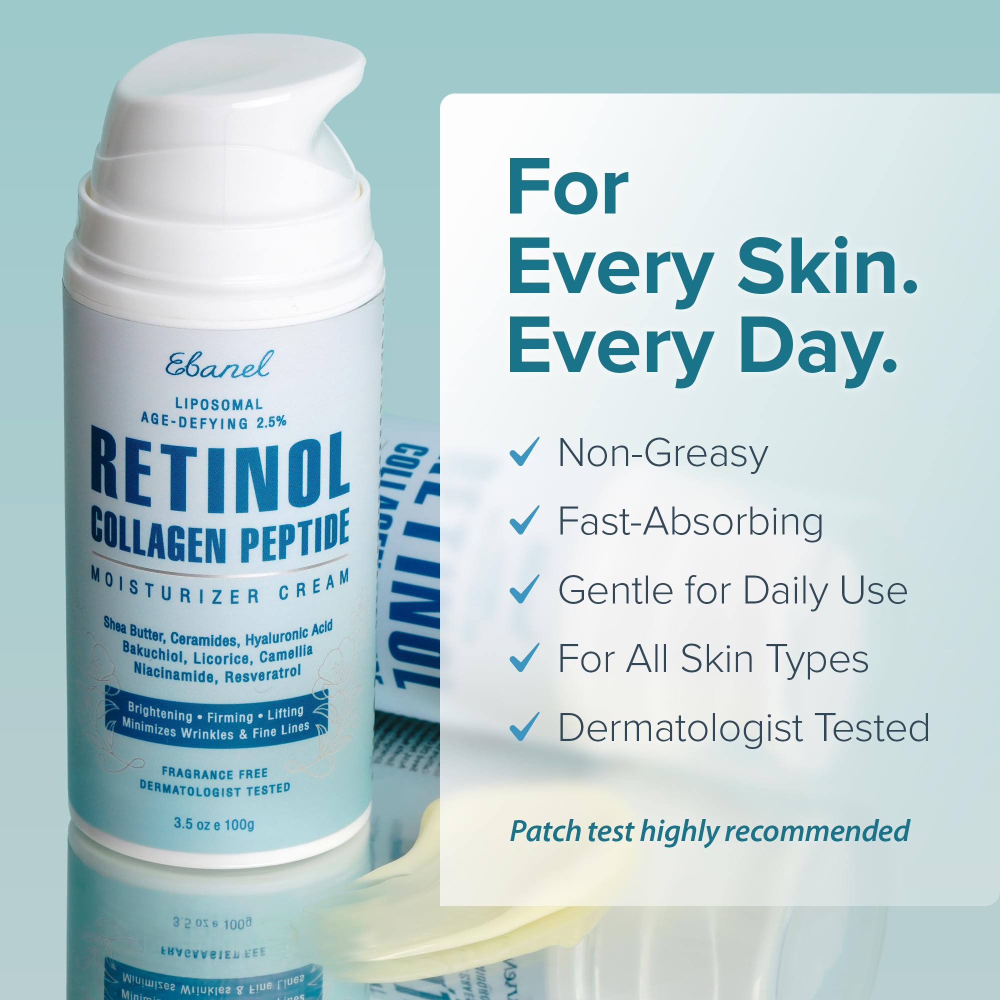 Ebanel Retinol Cream for Face 3 5Oz with Collagen Peptide - Ebanel Official Imagery - 5