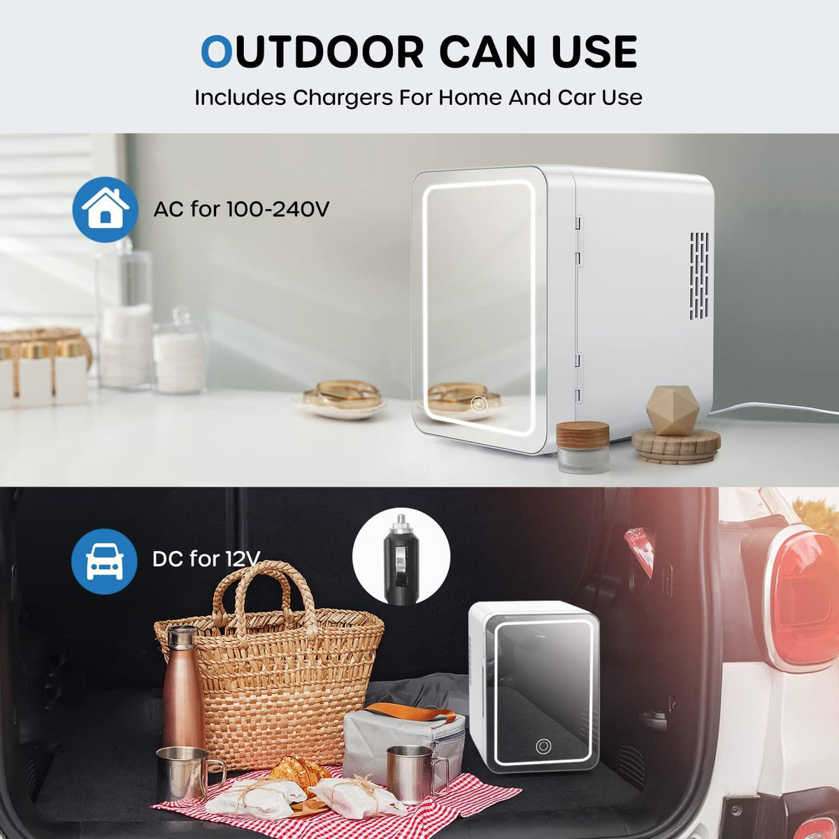 ECOWELL Skin Care Fridge for Cosmetic Mini Skincare Fridge - ECOWELL Official Imagery - 7