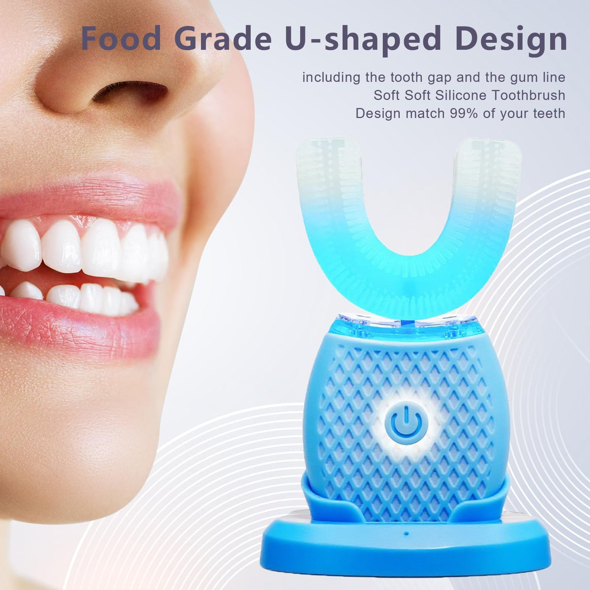 Automatic U Shaped Electric Toothbrush Kit For Adult Daily - Ralexidog Official Imagery - 3