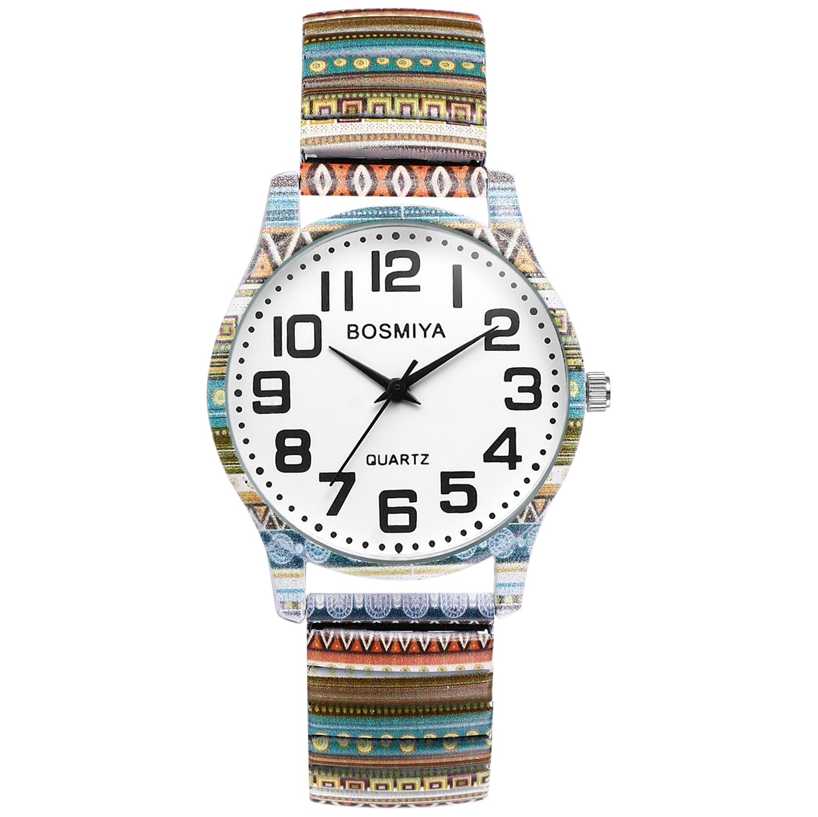 OIDEA Women's Stretch Band Quartz Watch Large Face Easy Reader Dial - View 1