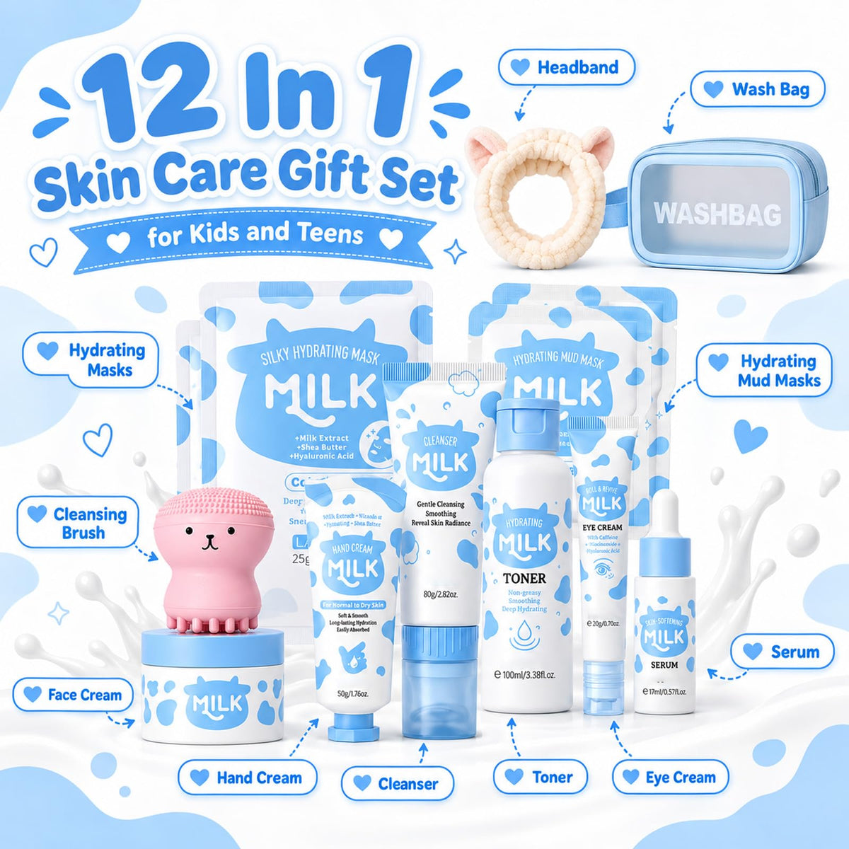 Milk Skin Care for 10 12 Kids Teens Moisturizing Facial - firstfly Official Imagery - 4