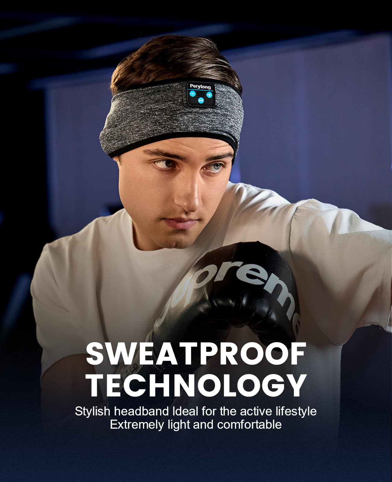 Perytong Sleep Headphones Wireless, Bluetooth Sports Headband Headphones with Ul - Perytong Official Product View 3