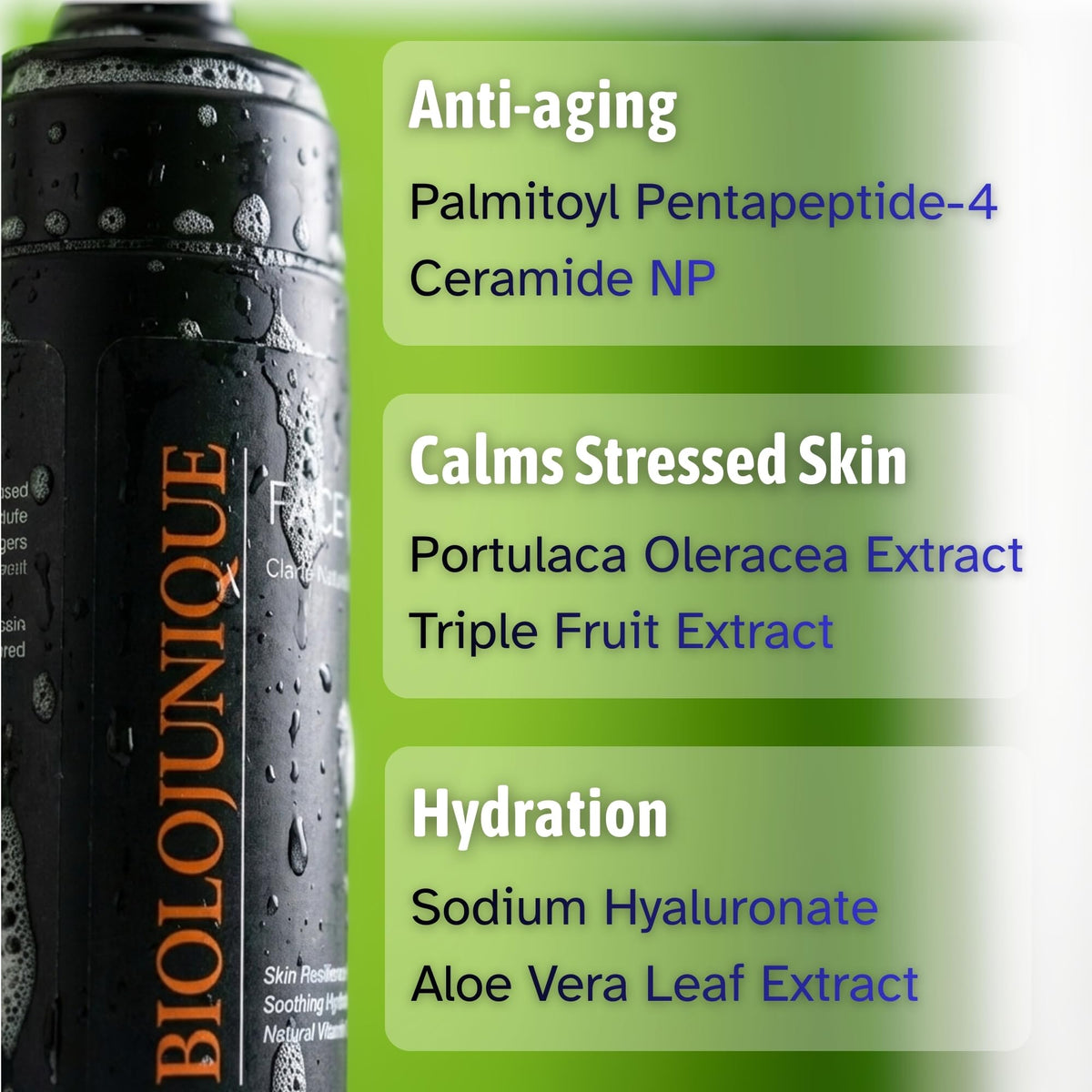 Hydrating Foaming Facial Cleanser for Men No Dryness No - BIOLOJUNIQUE Official Imagery - 4