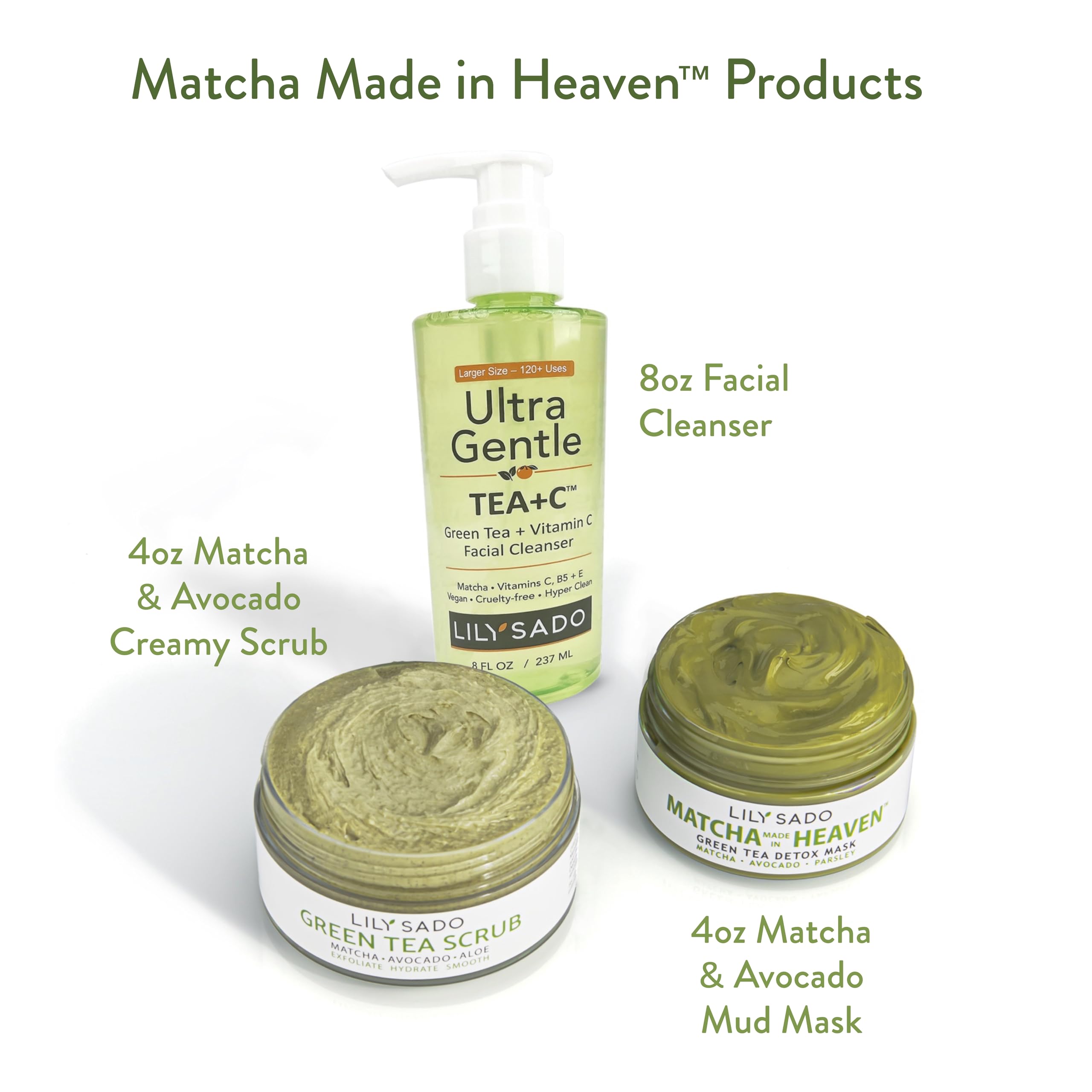 LILY SADO MATCHA ™ Sugar Facial Scrub - Best Daily Facial Exfoliating Cleanser - LILY SADO Official Product View 6