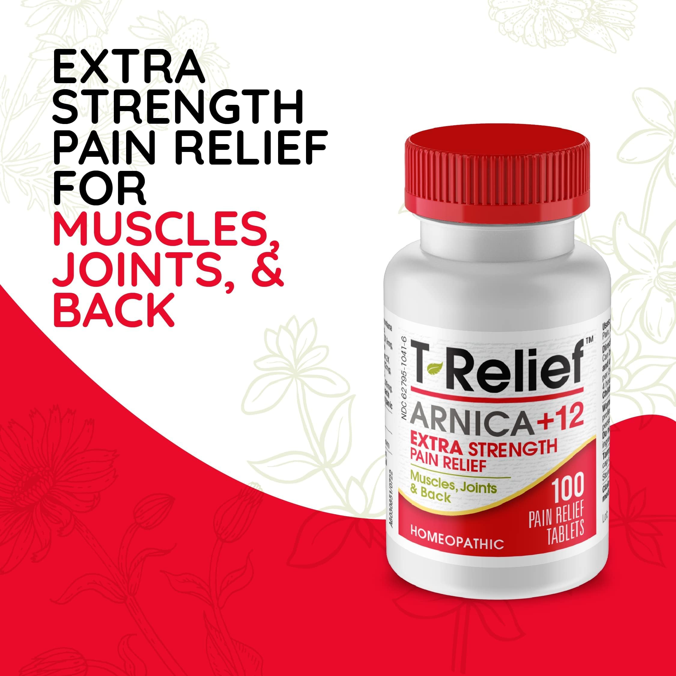 MediNatura T-Relief Arnica +12 Homeopathic Pain Relief, 100 ct