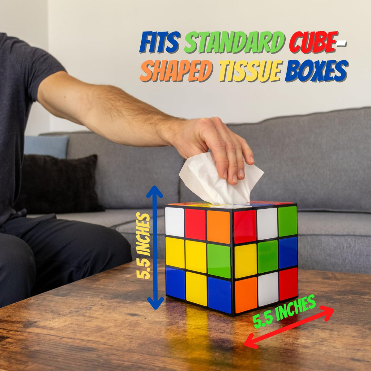 Rubix Cube Tissue Box Cover Fun Tissue Box Cover Home Decor - Diochey Creations Official Imagery - 3