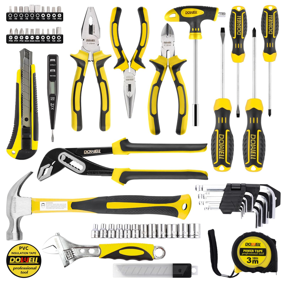 DOWELL Tool Set 62PCS Tool Kit Homeowner Wrench Pliers - DOWELL Official Imagery - 5