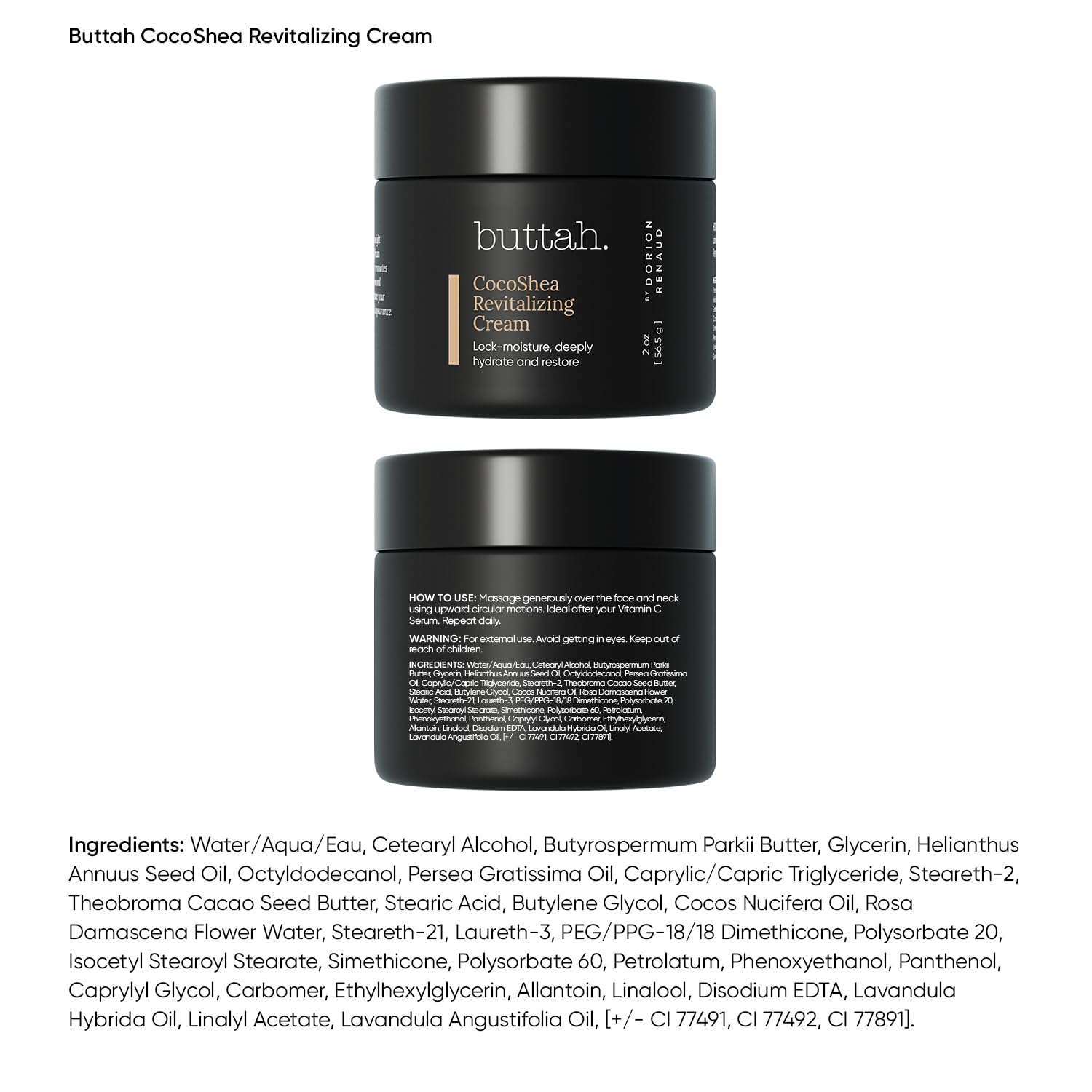 Buttah Skin CocoShea Revitalizing Cream 2oz - buttah. by Dorion Renaud