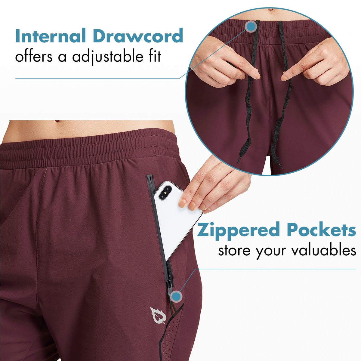 baleaf Women s Joggers Hiking Pants with Zipper Pockets - baleaf Official Imagery - 6