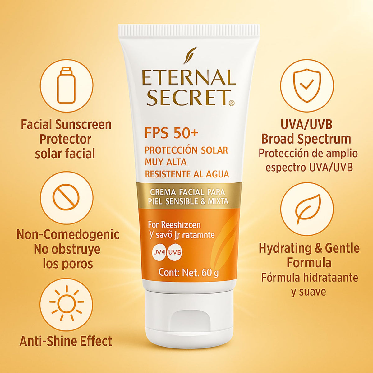 Eternal Secret High Protection Sunscreen for Face - Tu Salud Plus Official Imagery - 5
