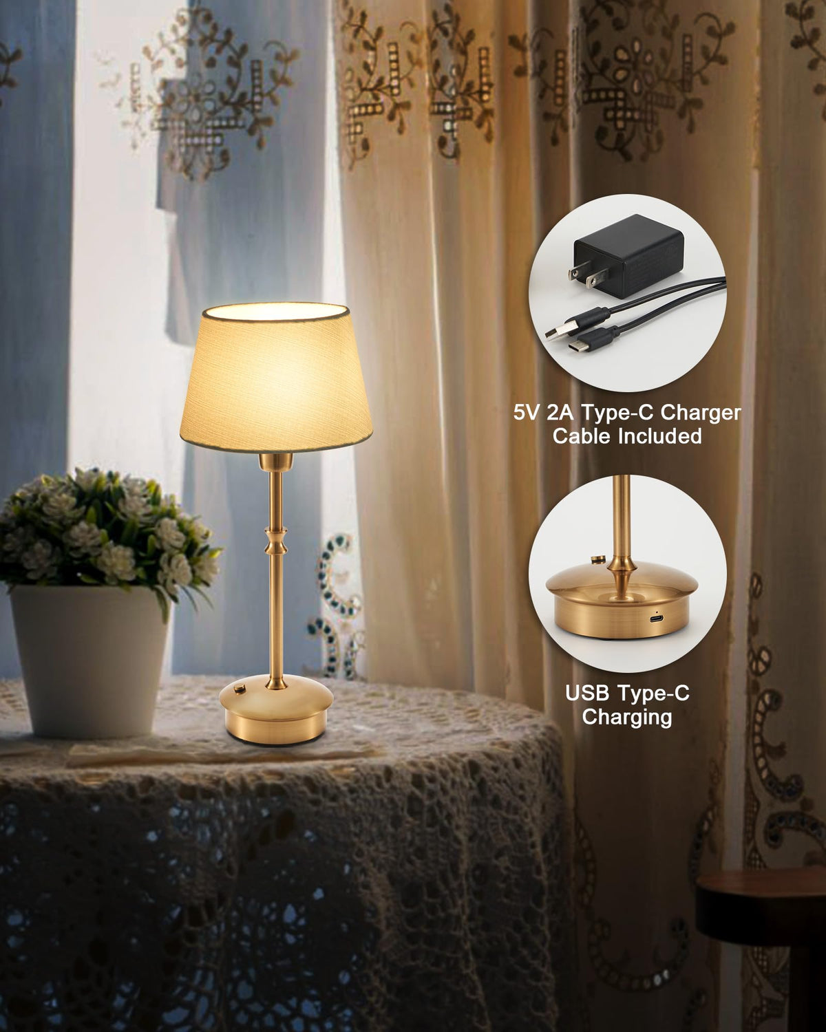 UMEXUS Cordless Rechargeable Table Lamp Small Battery - UMEXUS Official Imagery - 6