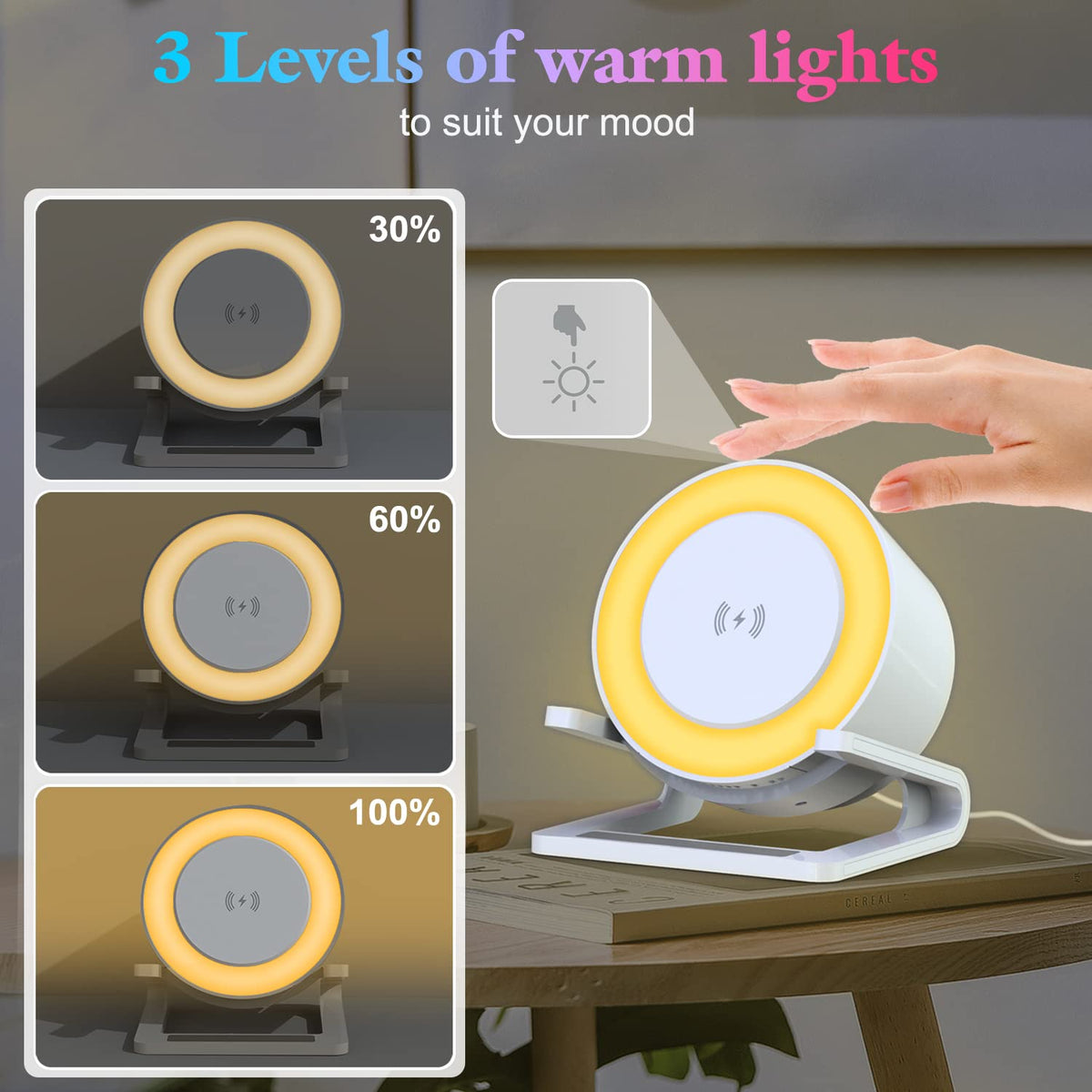 Night Lights Bluetooth Speaker Wireless Charger 15W with - doopo Official Imagery - 6