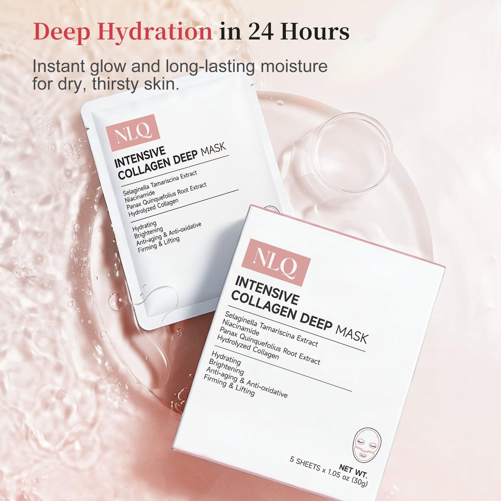 NLQ Bio-Collagen Face Mask Overnight Hydrogel Deep Mask - NLQ