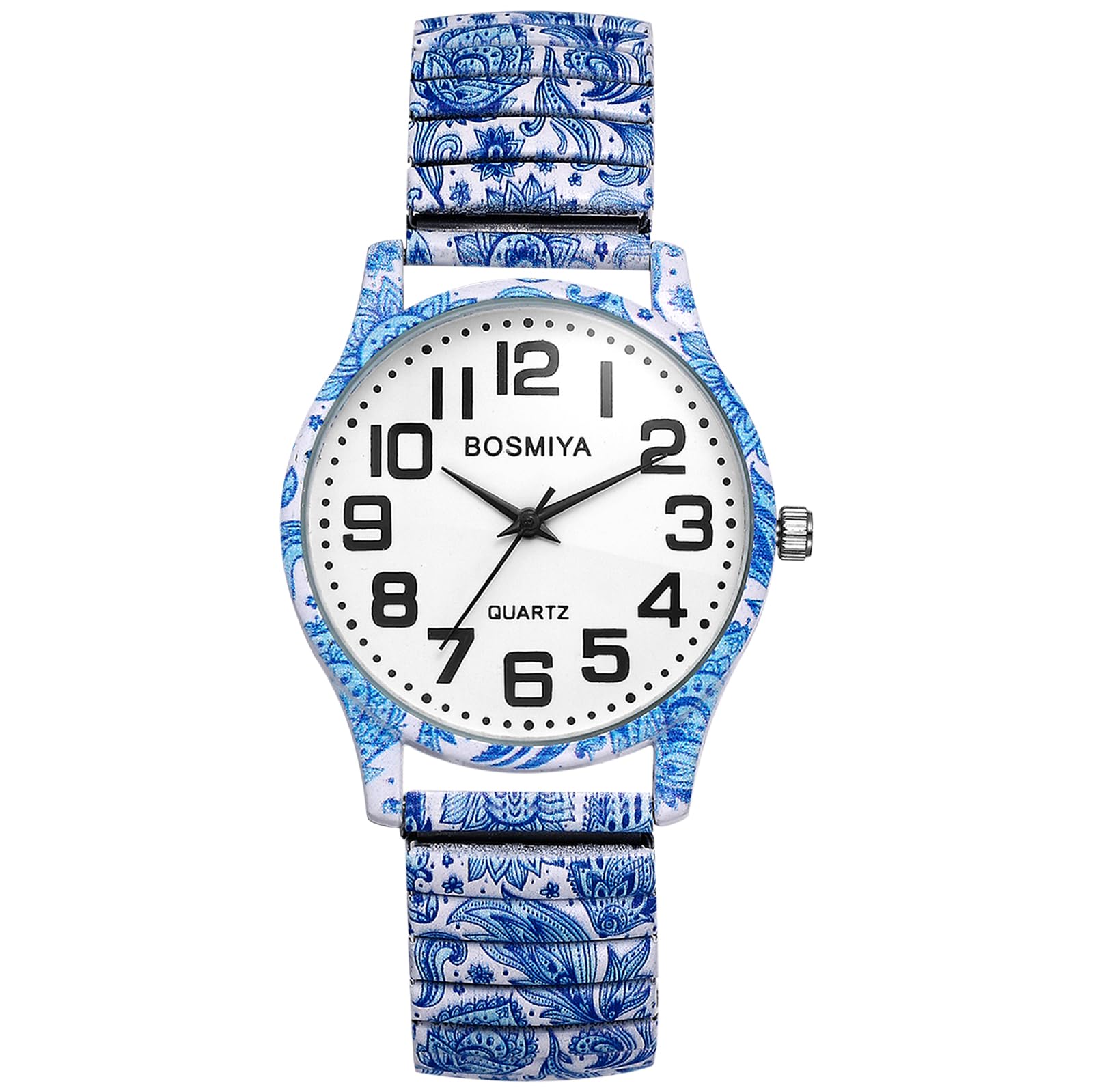 OIDEA Women's Stretch Band Quartz Watch Large Face Easy Reader Dial - View 9