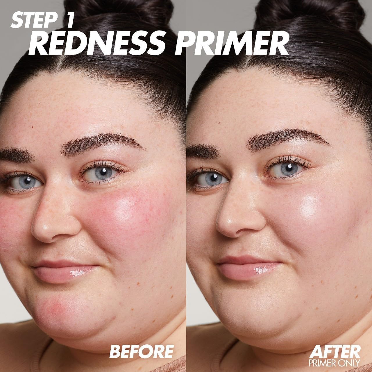 Make Up For Ever Step 1 Primer Color Corrector in red for redness correction, in a sleek tube with a smooth application surface.