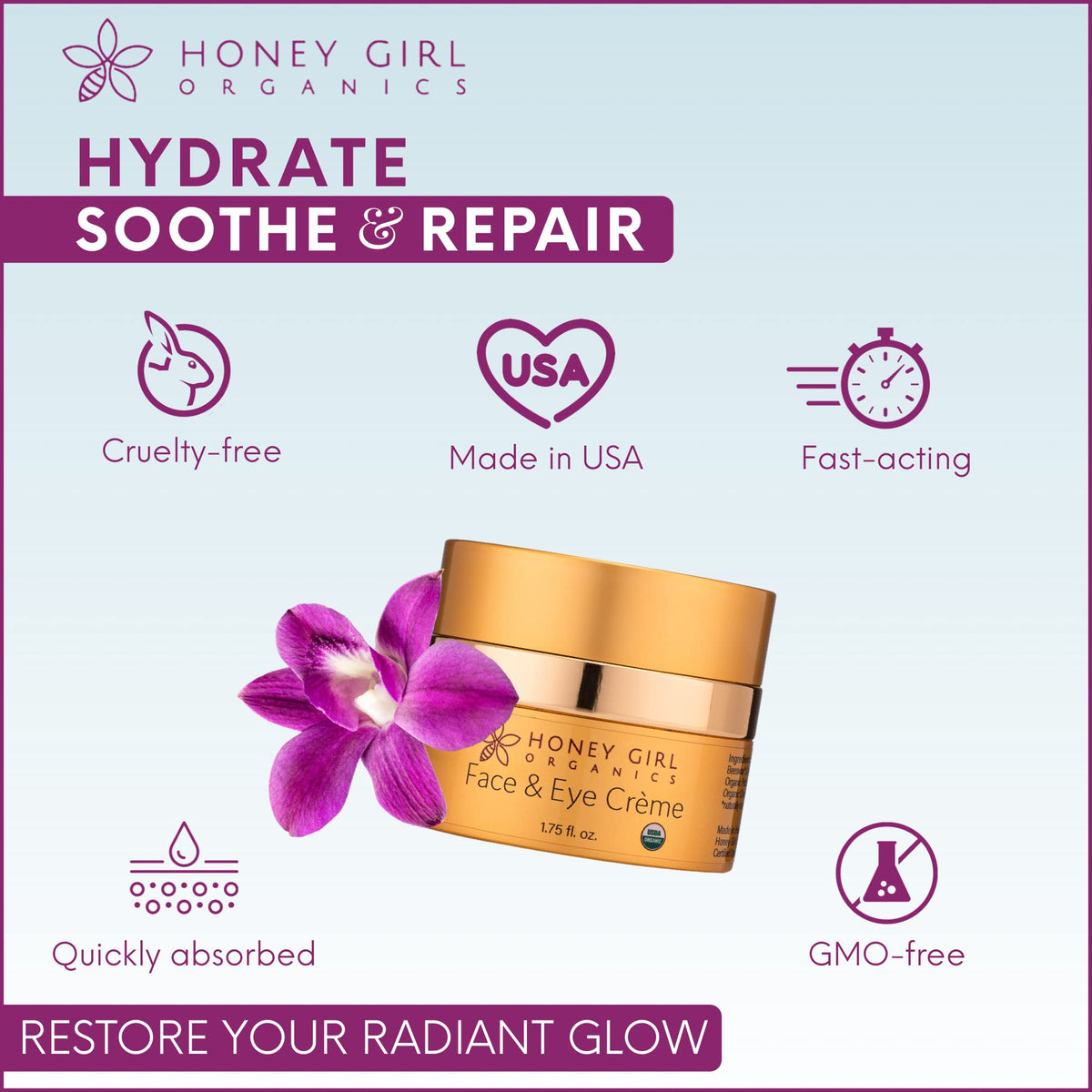 Honey Girl Organics Face Eye Cr me USDA Certified Organic - Honey Girl Organics Official Imagery - 5