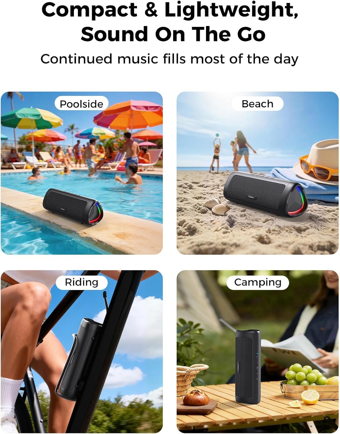 BolaButty Bluetooth Speaker, 20W HD Sound, Portable Wireless, IPX by BolaButty - Angle View 7