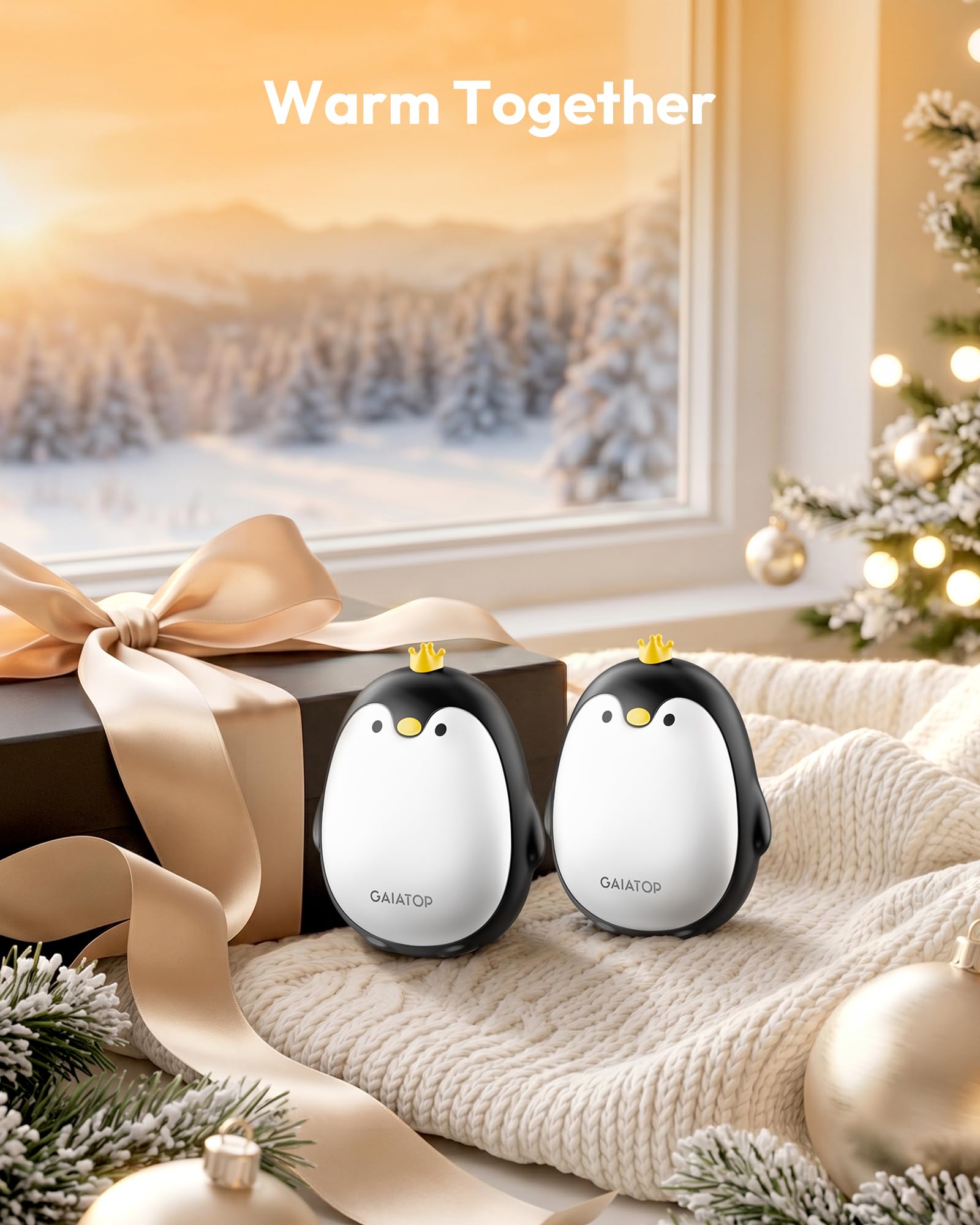 Gaiatop Magnetic Hand Warmers Rechargeable 2 Pack, Pocket Penguin - View 6