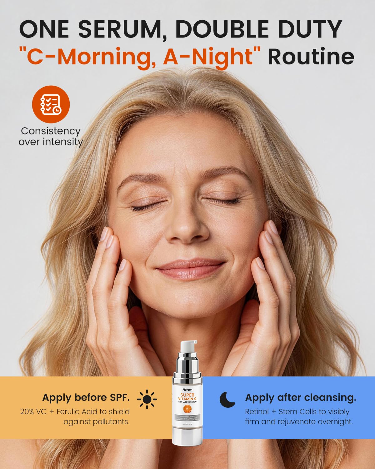 Super C Serum for Mature Skin All in One Vitamin C Serum for - Fioraen Official Imagery - 5