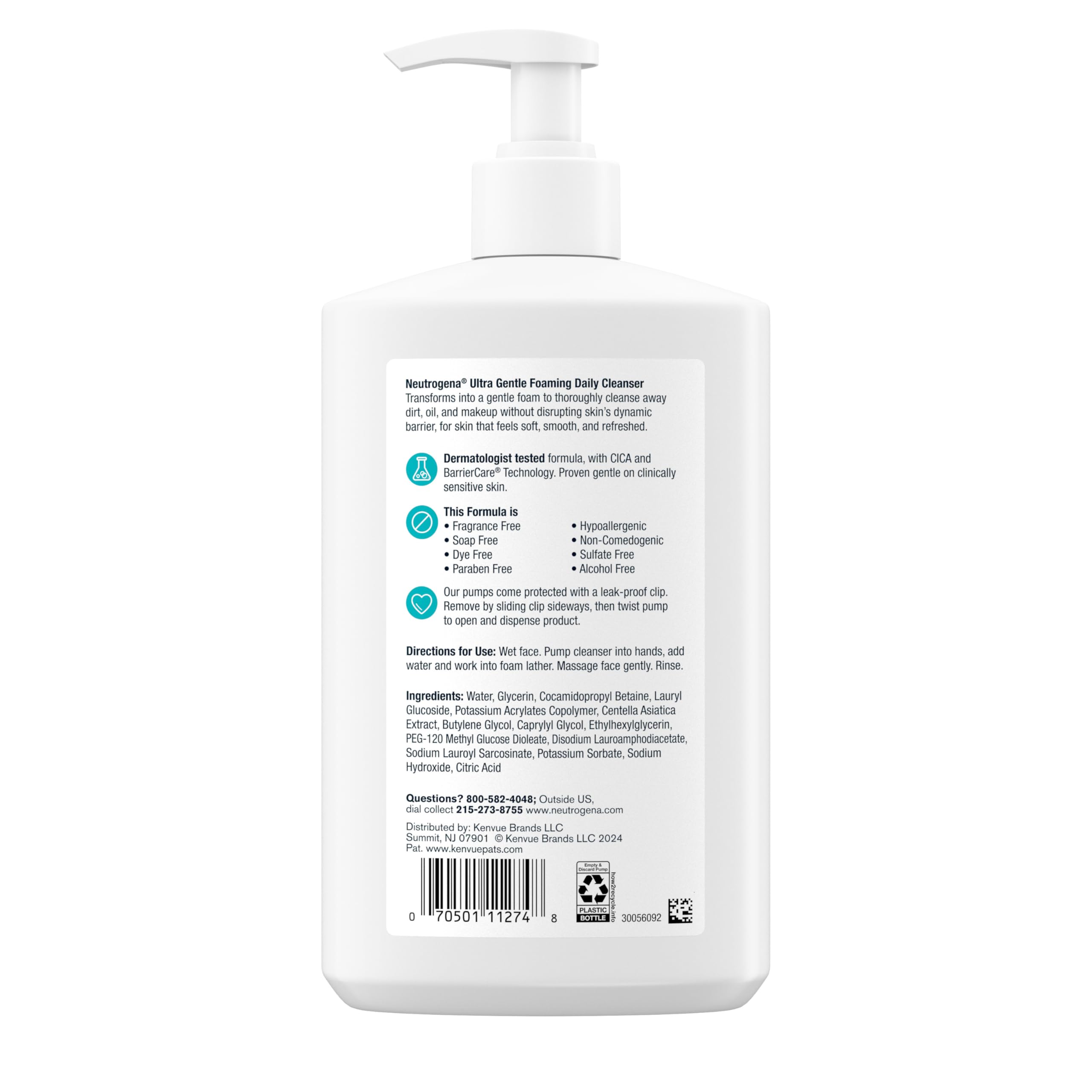 Elefair Tech Neutrogena Ultra Gentle Foaming Facial Cleanser, Fragrance Free, - Elefair Tech Official Product View 10