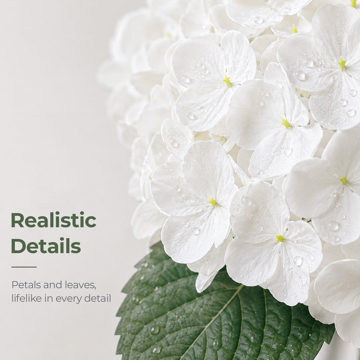 Hydrangea Artificial Flowers in Vase Fake Flowers for Home - FLEURIFI Official Imagery - 4