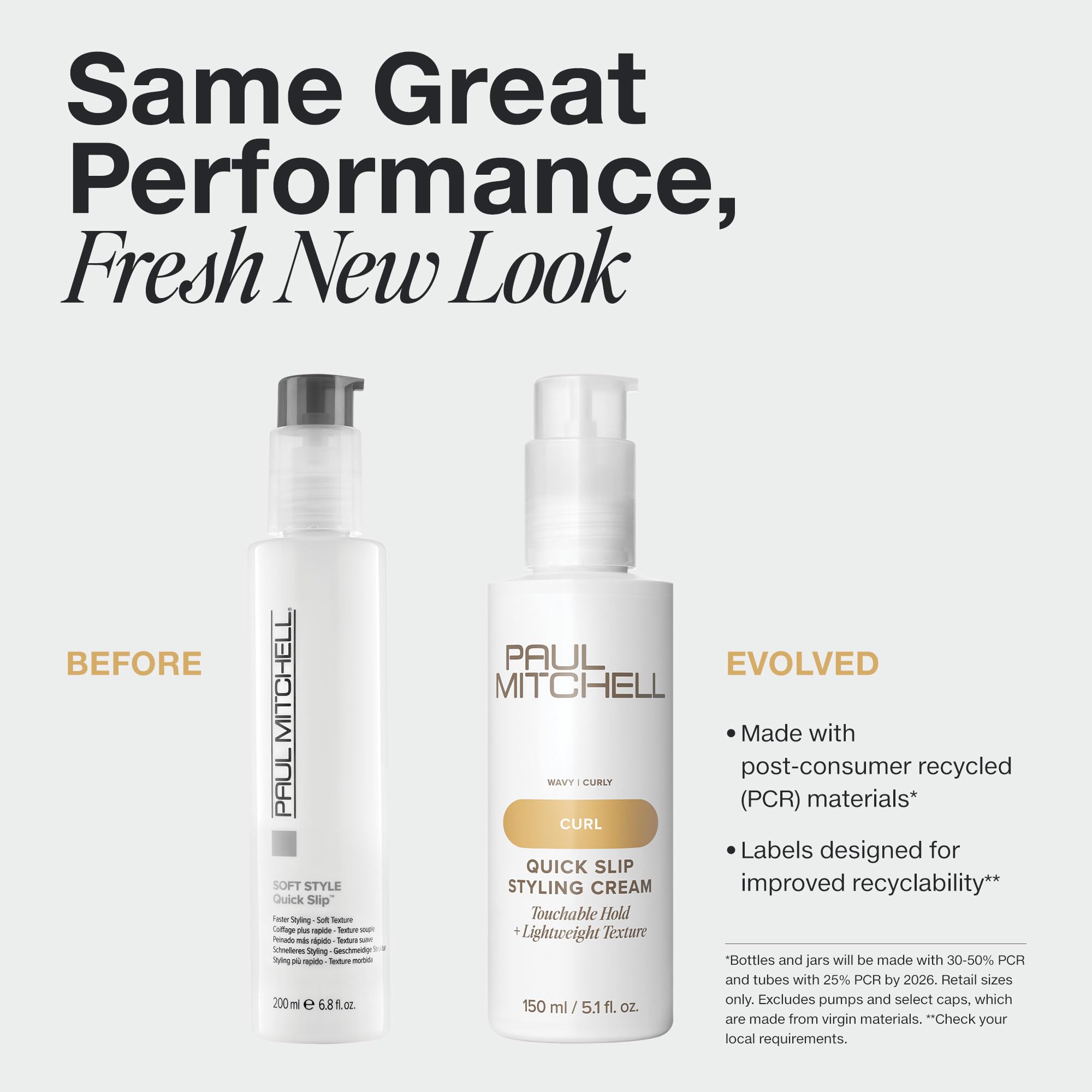 Paul Mitchell Quick Slip Styling Cream, Faster Styling + Touchable Hold, For Curly Hair + Wavy Hair, 5.1 fl. oz