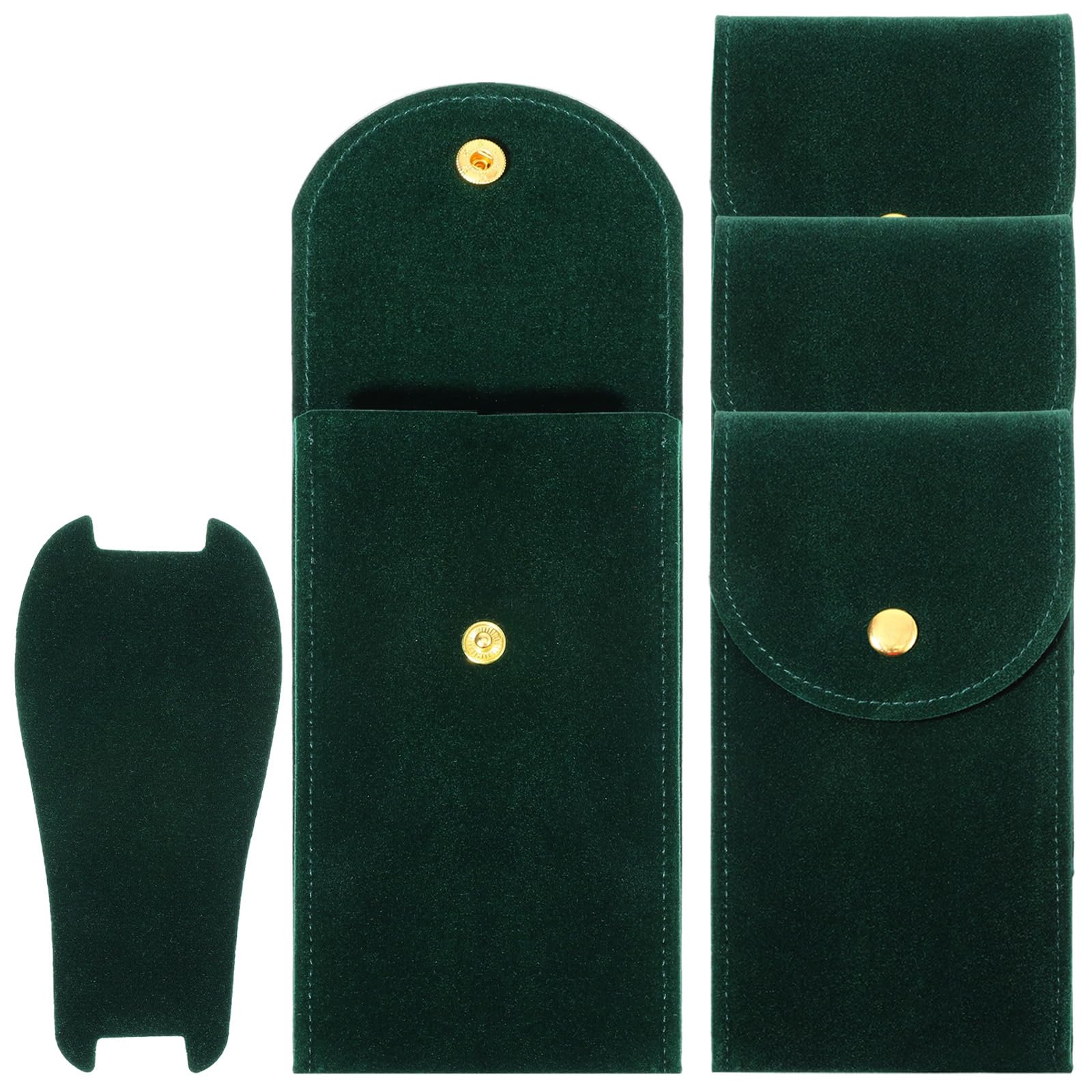 Amabro 4×Velvet Watch Travel Pouch Double Layer Case Copper - Product Imagery