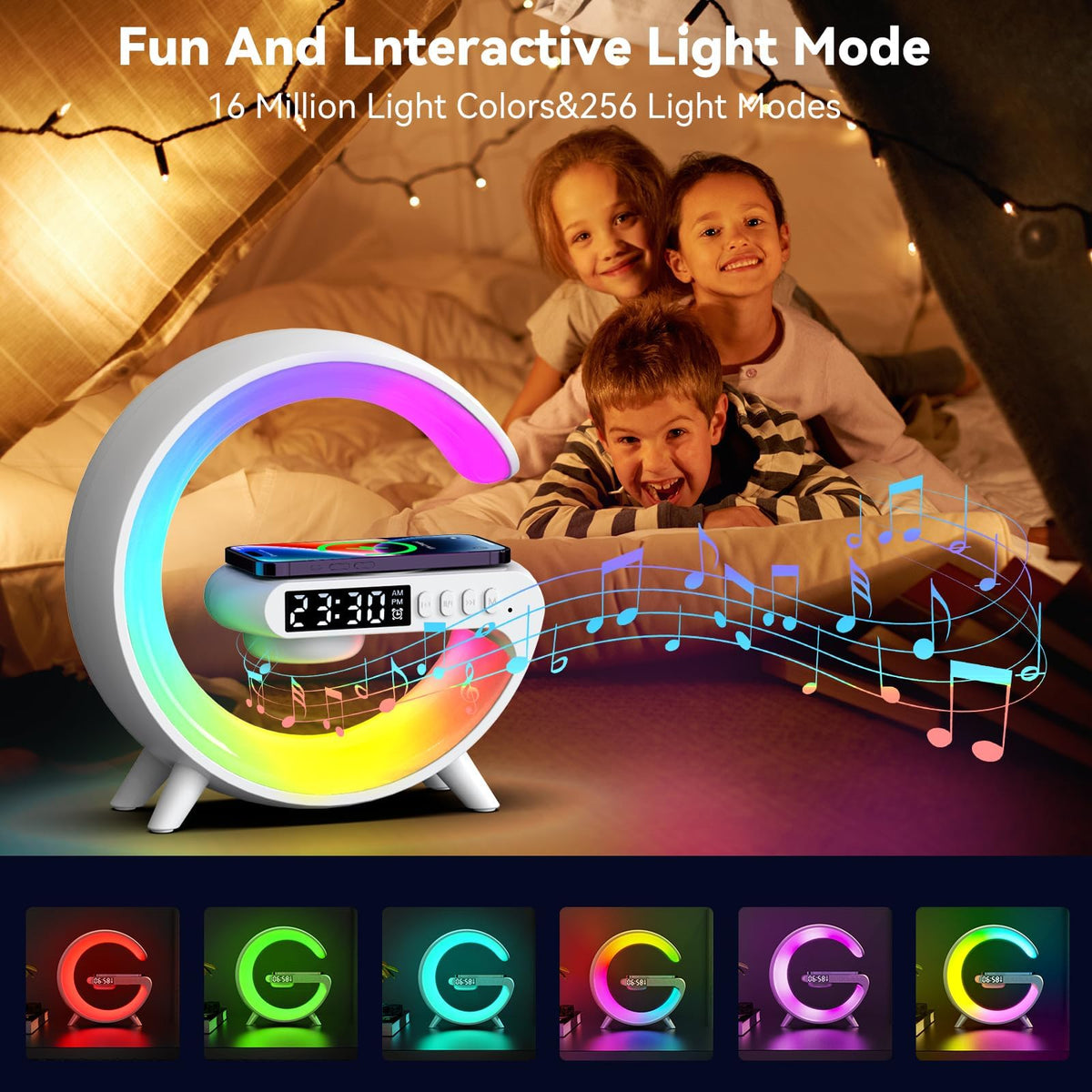 2025 New Wireless Speaker Charger Atmosphere Bedside Light - LeeNabao Official Imagery - 7