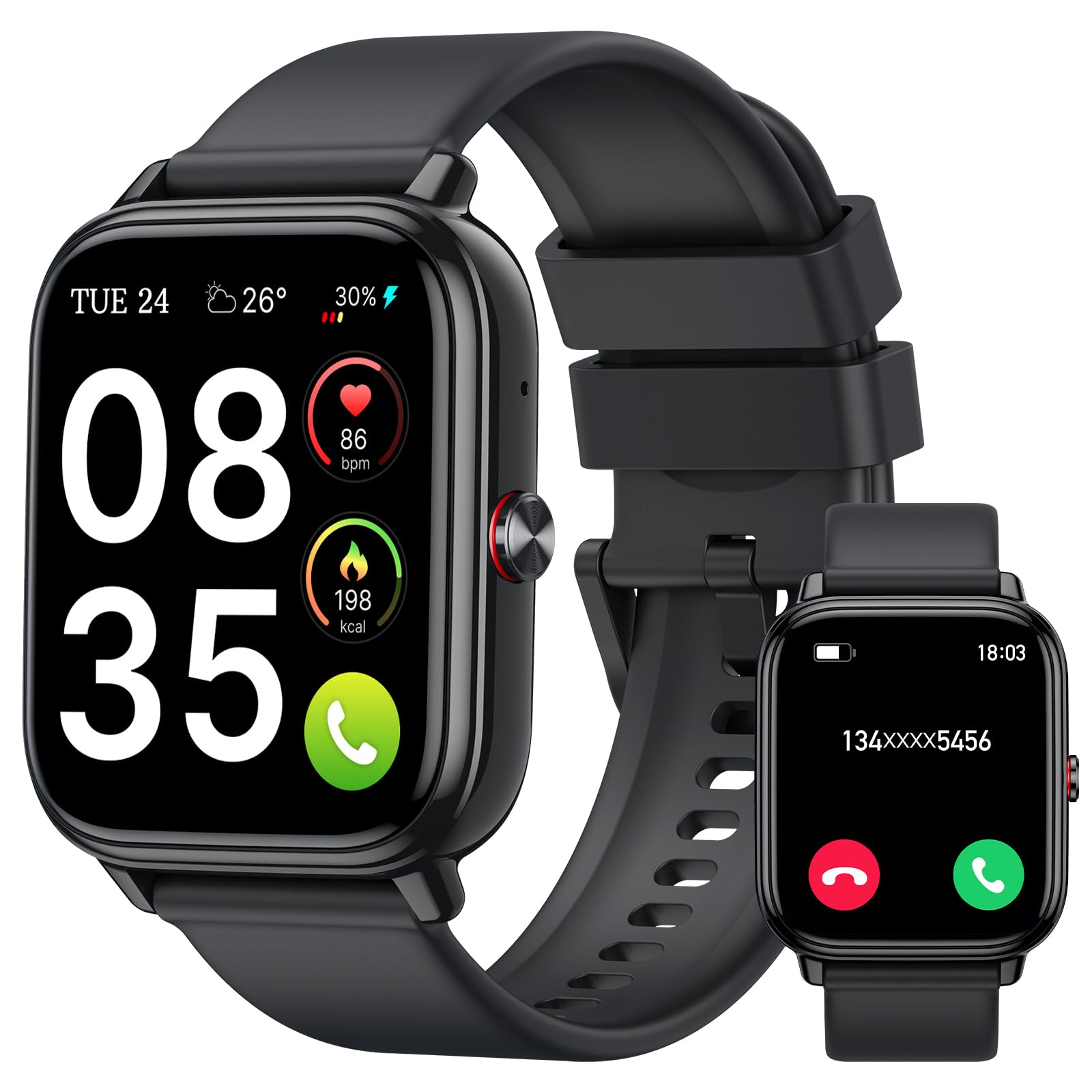 Tiksounds Smart Watch for Men Women  ,1.83" HD Touchscreen Fitness Tra - View 1