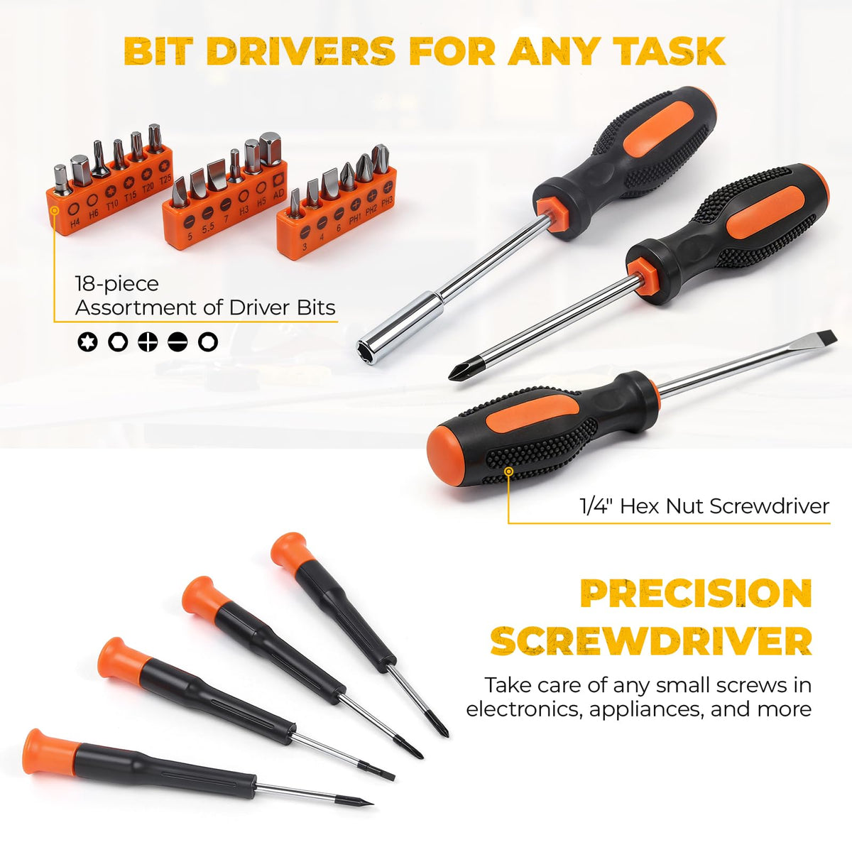140 Piece Home Repair Tool Set Portable Tool Box with - MarvTool Official Imagery - 6
