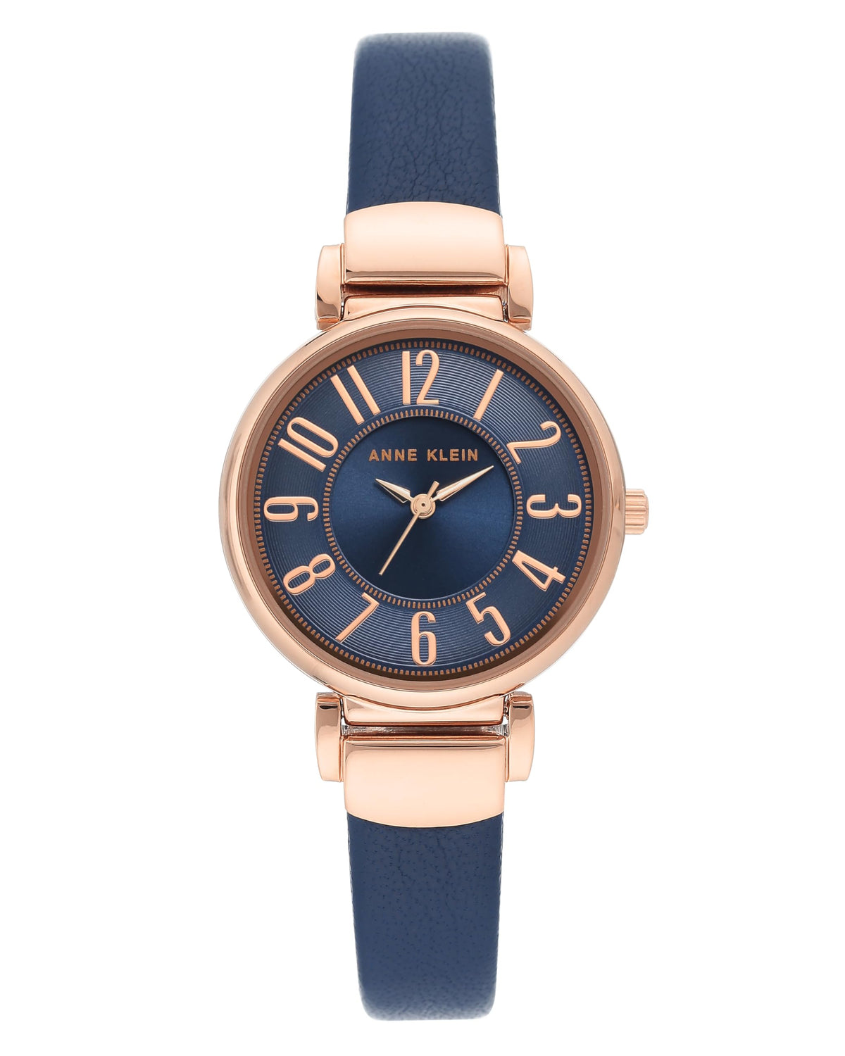 Anne Klein Women s Easy to Read Navy Leather Strap Watch AK - Anne Klein Official Imagery - 2