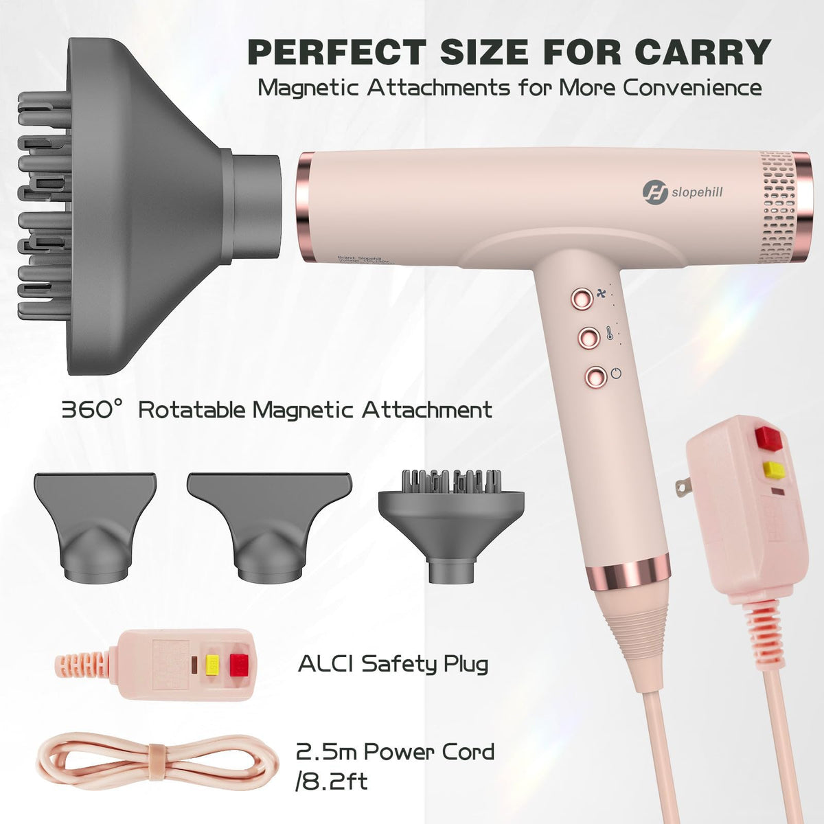 slopehill Professional Ionic Hair Dryer High Speed Blow - slopehill Official Imagery - 5