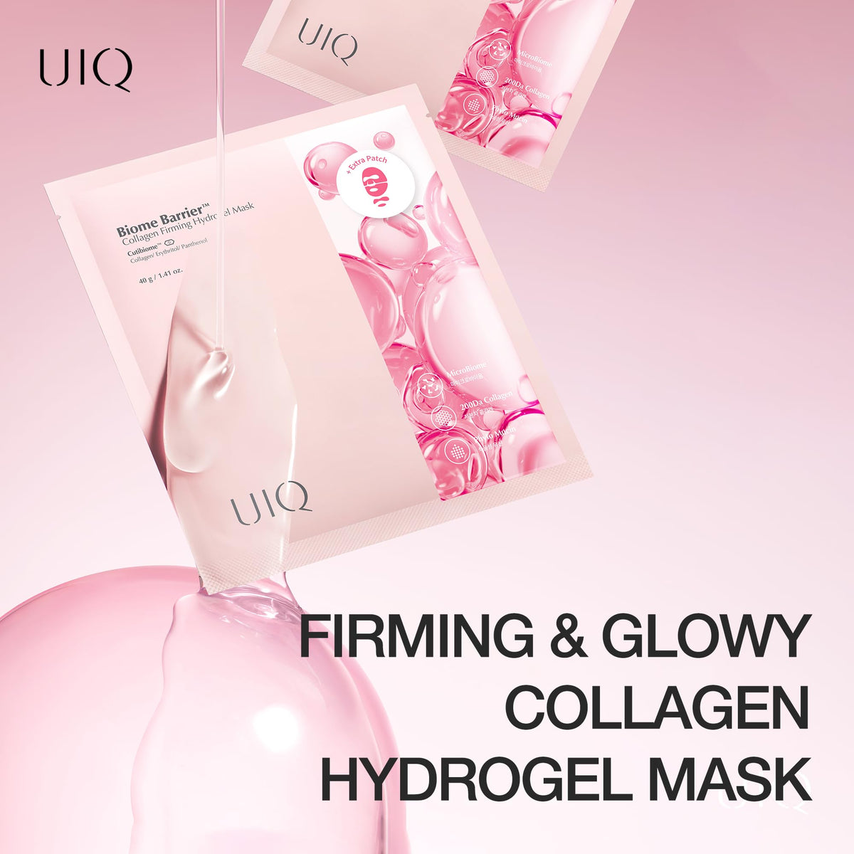 UIQ Biome Barrier Collagen Firming Hydrogel Mask 40g x 5 - UIQ Official Imagery - 3