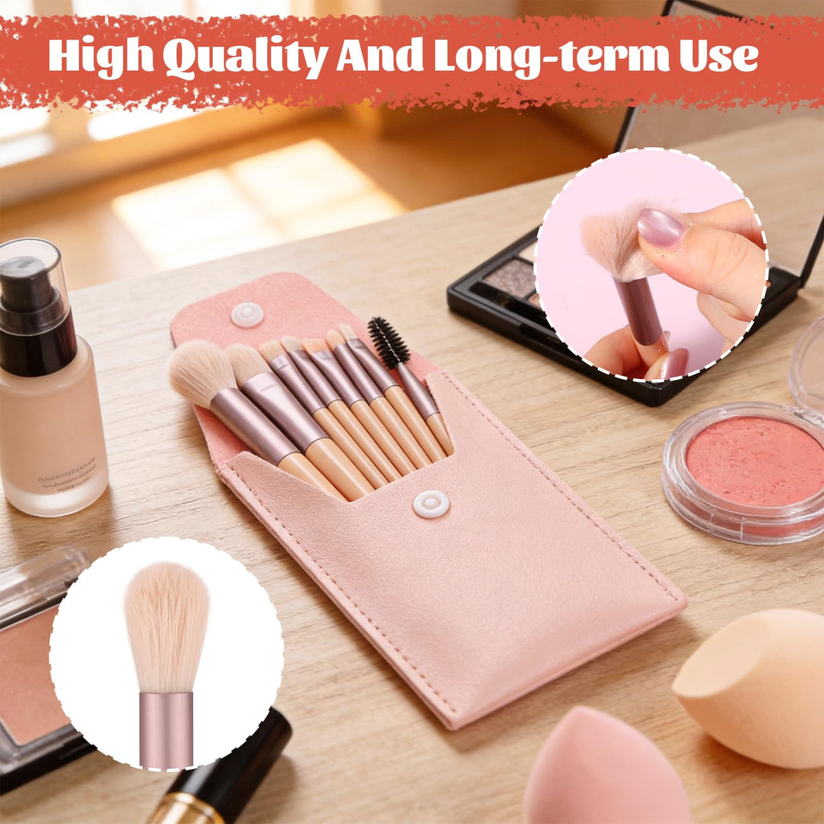 24 Sets Travel Makeup Brush Set Bulk Mini Face Makeup - Oqqlin Official Imagery - 4