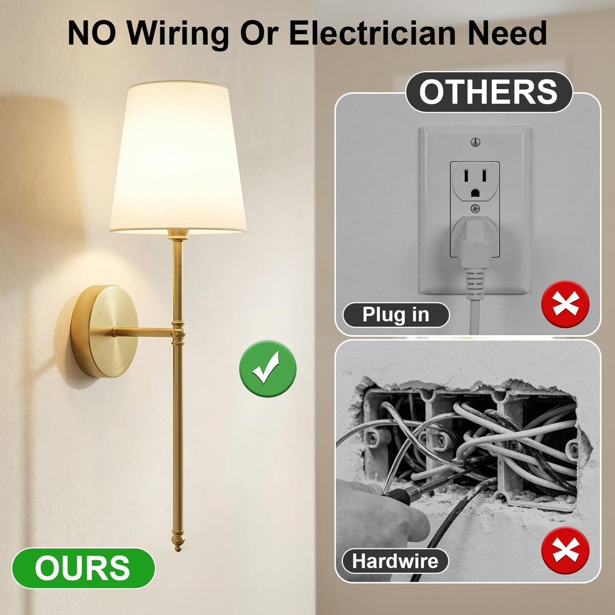 Wall Sconces Set of Two Battery Operated Rechargeable - XILLUMI CORE Official Imagery - 7