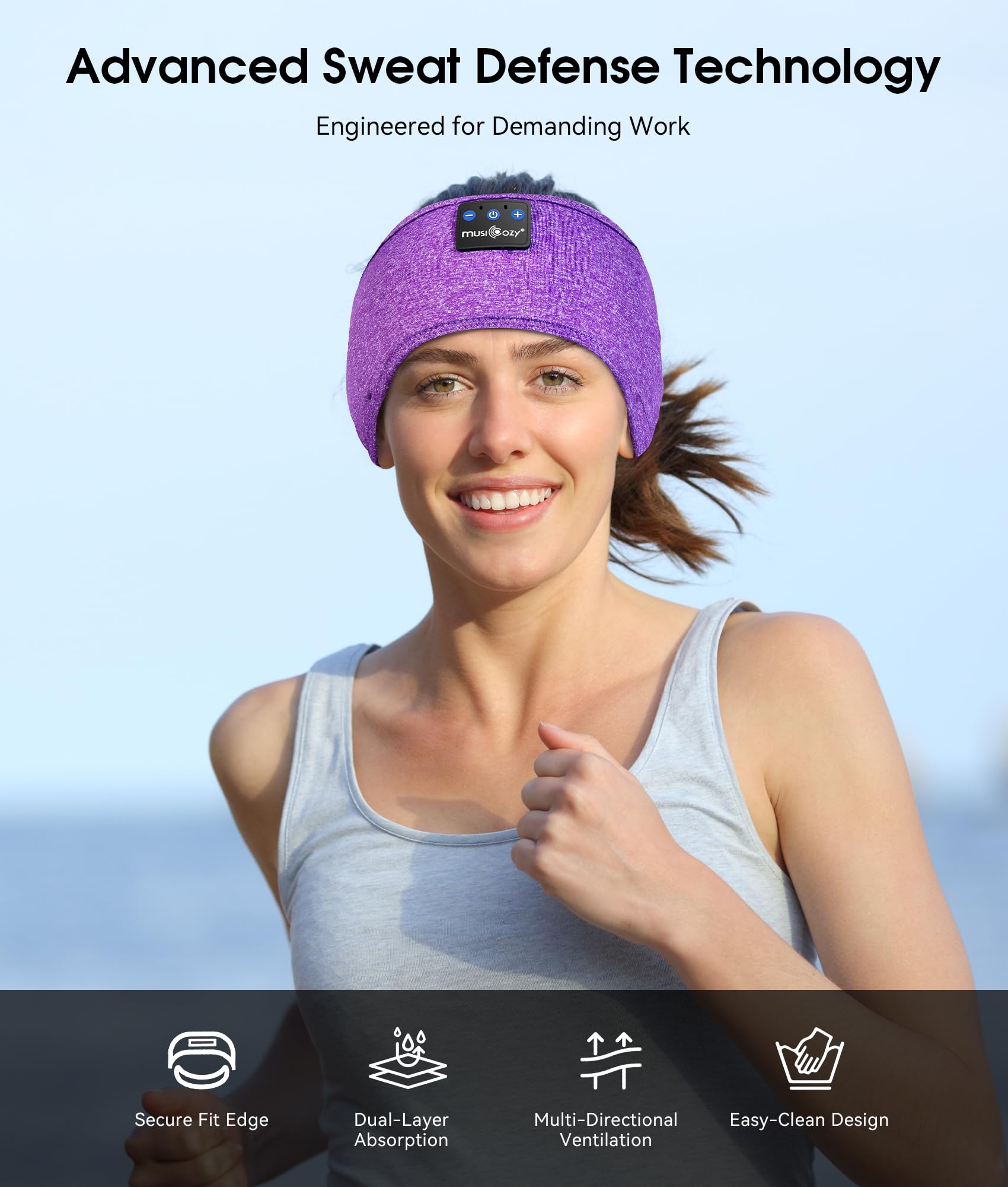 MUSICOZY Bluetooth 5.4 Sleep Headphones Headband Sports Wireless - MUSICOZY Official Product View 7