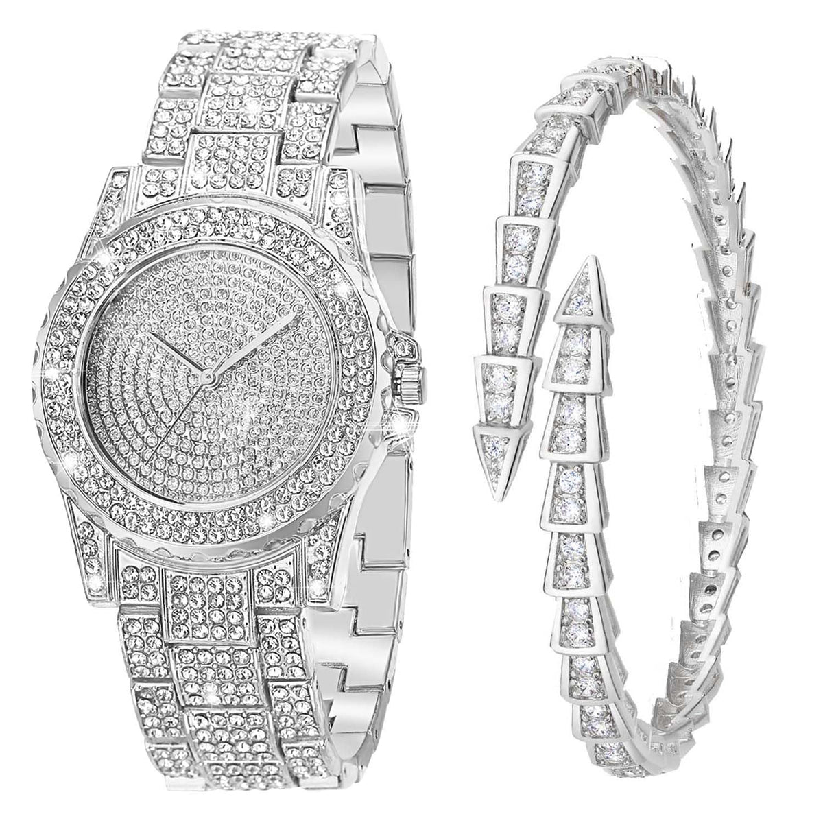 Watch for Women Interior Full Diamond Bling Rhinestone Iced - Kchss Official Imagery - 1