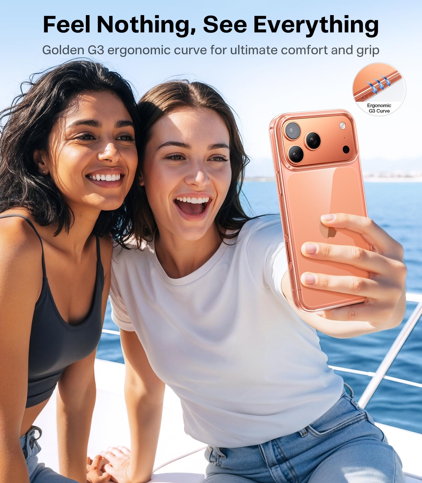 Elefair Tech TORRAS for iPhone 17 Pro Case Crystal Clear, Upgraded Anti - - Elefair Tech Official Product View 6