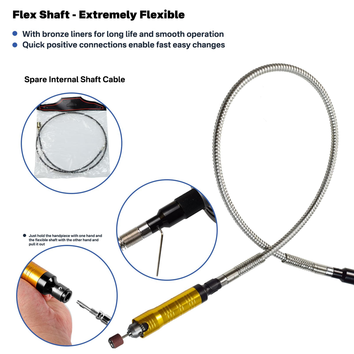 560W Flexible Shaft Grinder Electric Rotary Tool 500 - CTISMICE Official Imagery - 4