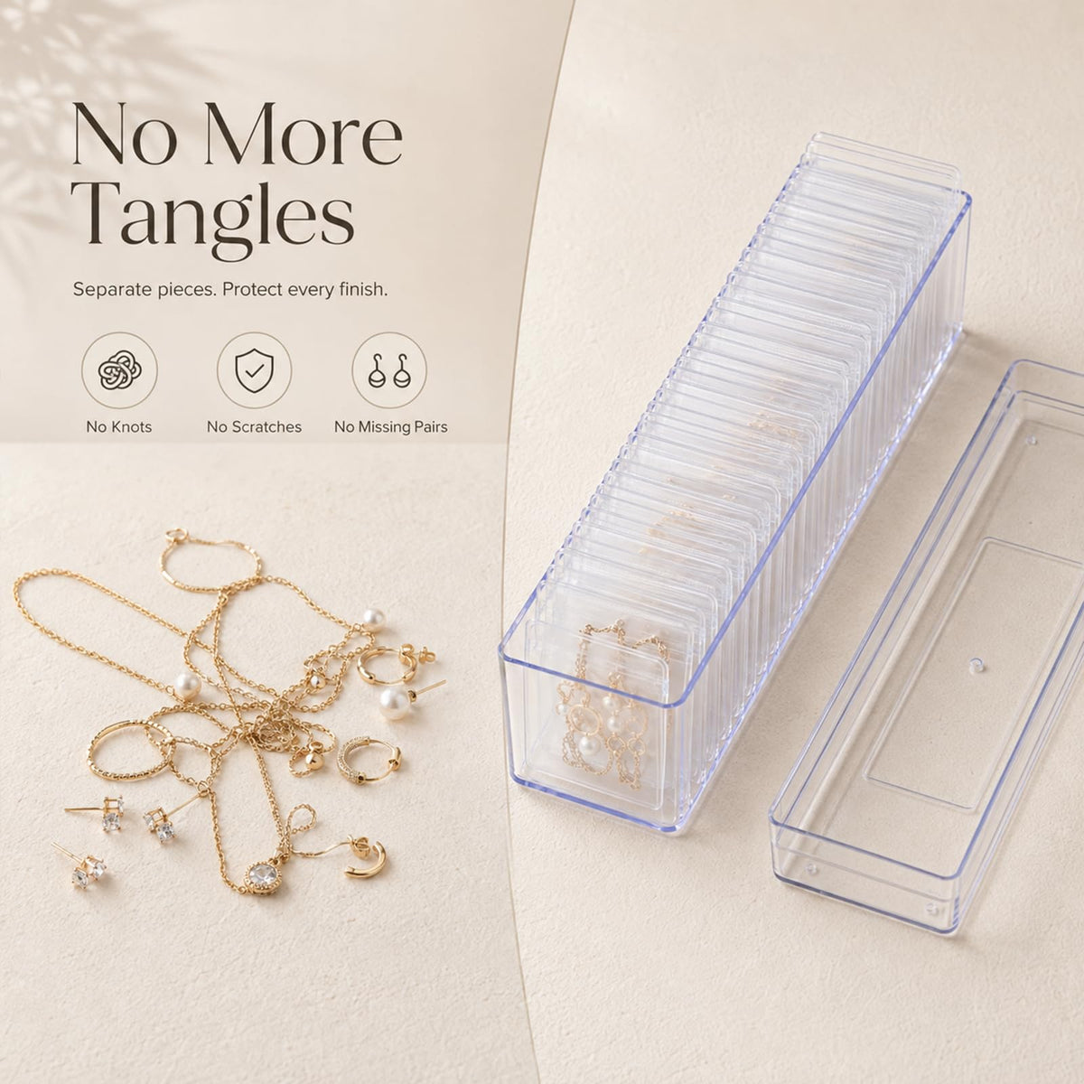 Jewelry Organizer Box 2 Pack Travel Case 40 Pcs Storage Bags - CINDALOG Official Imagery - 7