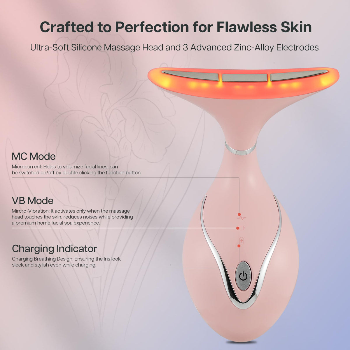 VRAIKO Iris Neck Face Massager Pro Face Sculpting Tool with - VRAIKO Official Imagery - 7